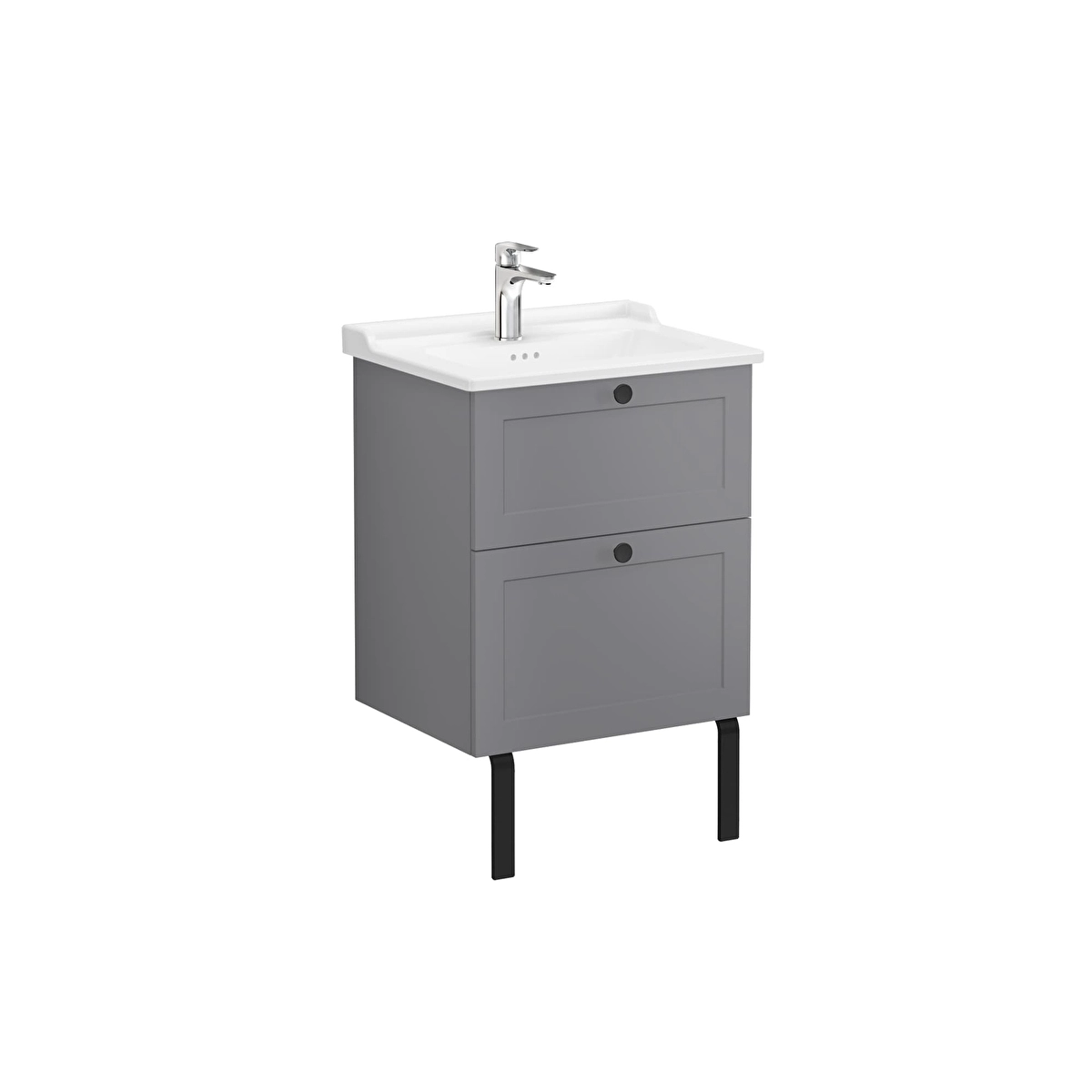 Root Classic Lavabo Dolabı, Mat gri