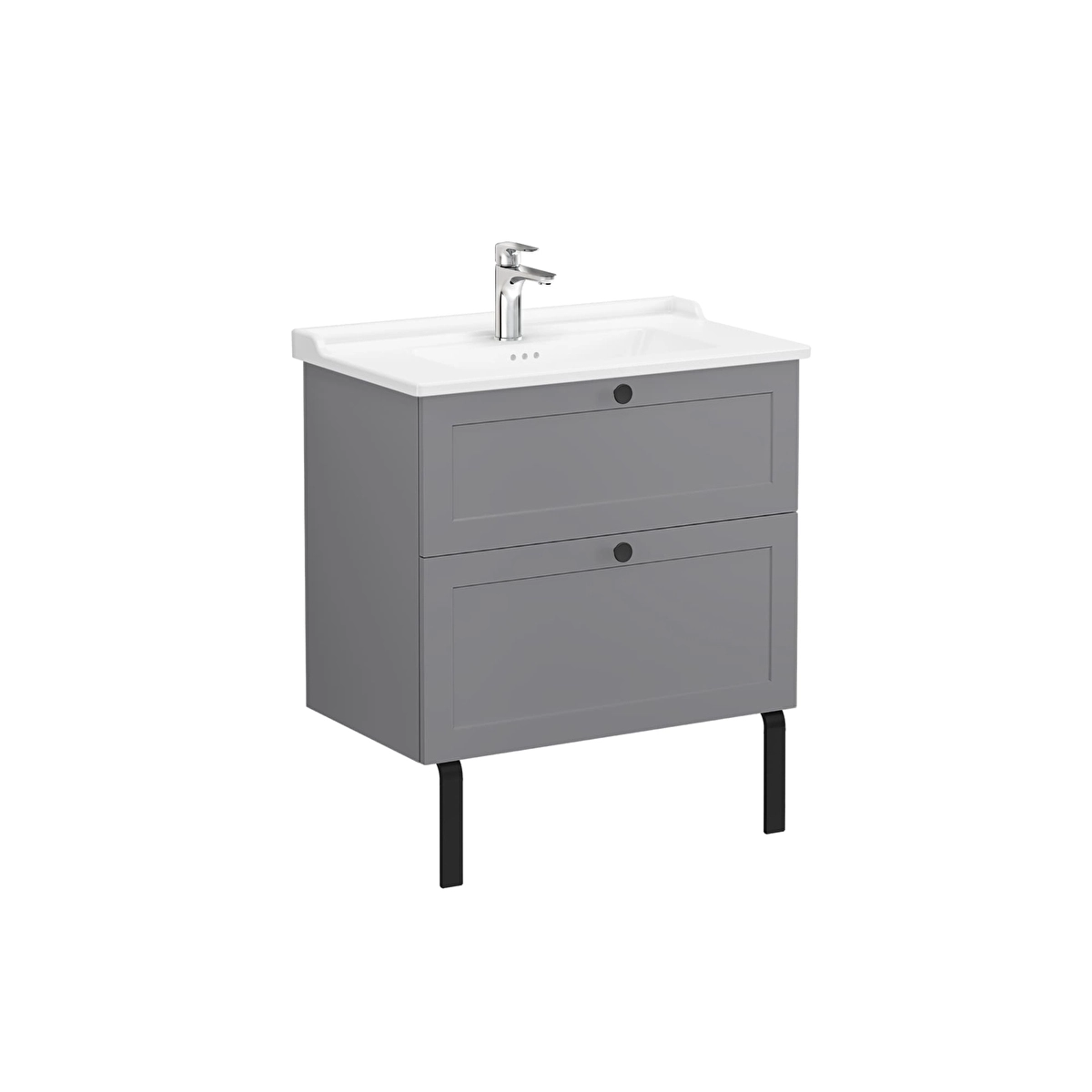 Root Classic Lavabo Dolabı, Mat gri