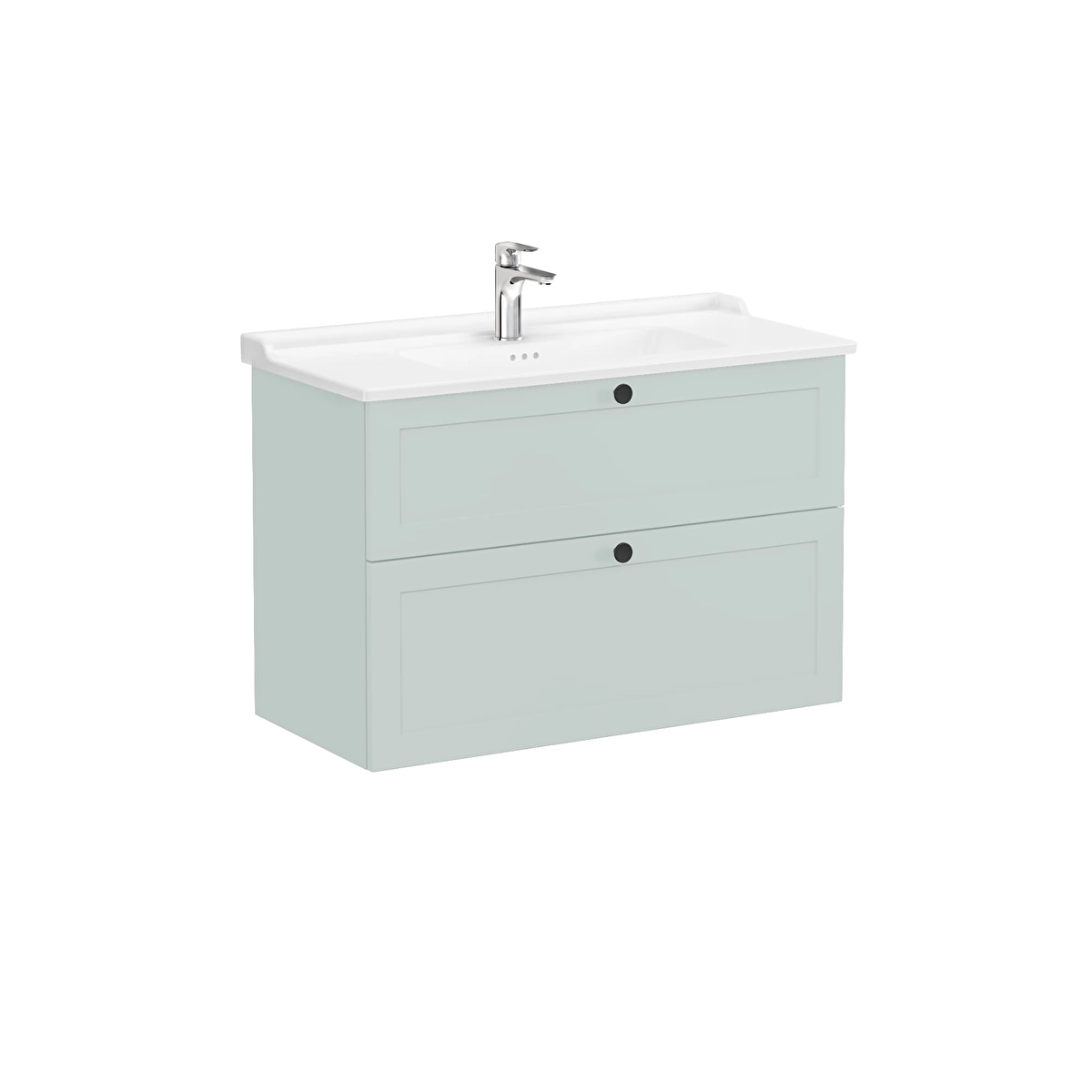 Root Classic Lavabo Dolabı, Mat Retro Yeşil