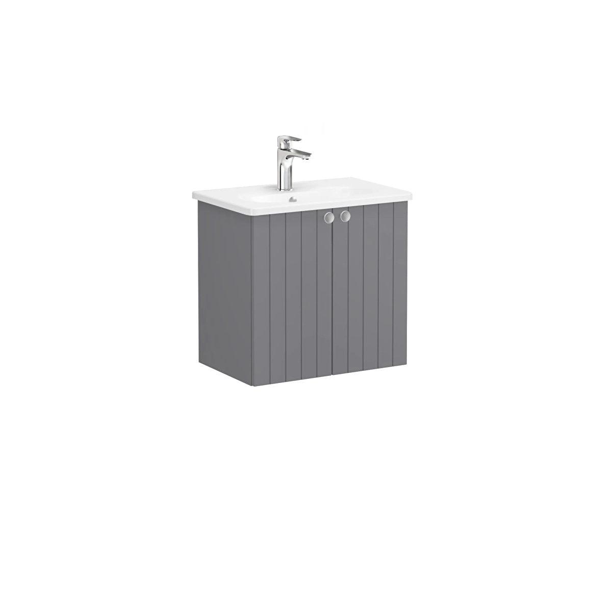 Root Groove Lavabo Dolabı, Mat gri