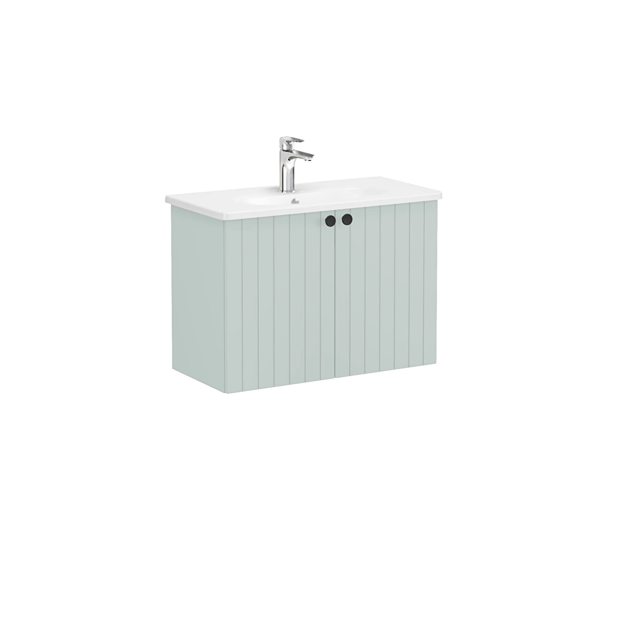Root Groove Lavabo Dolabı, Mat Retro Yeşil