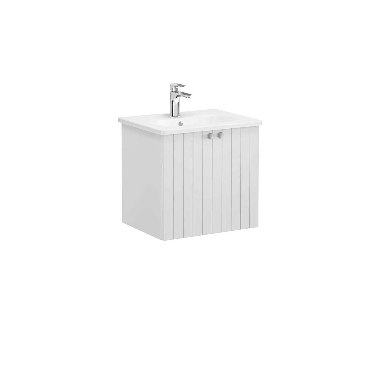 Root Groove Lavabo Dolabı, Mat Açık Gri