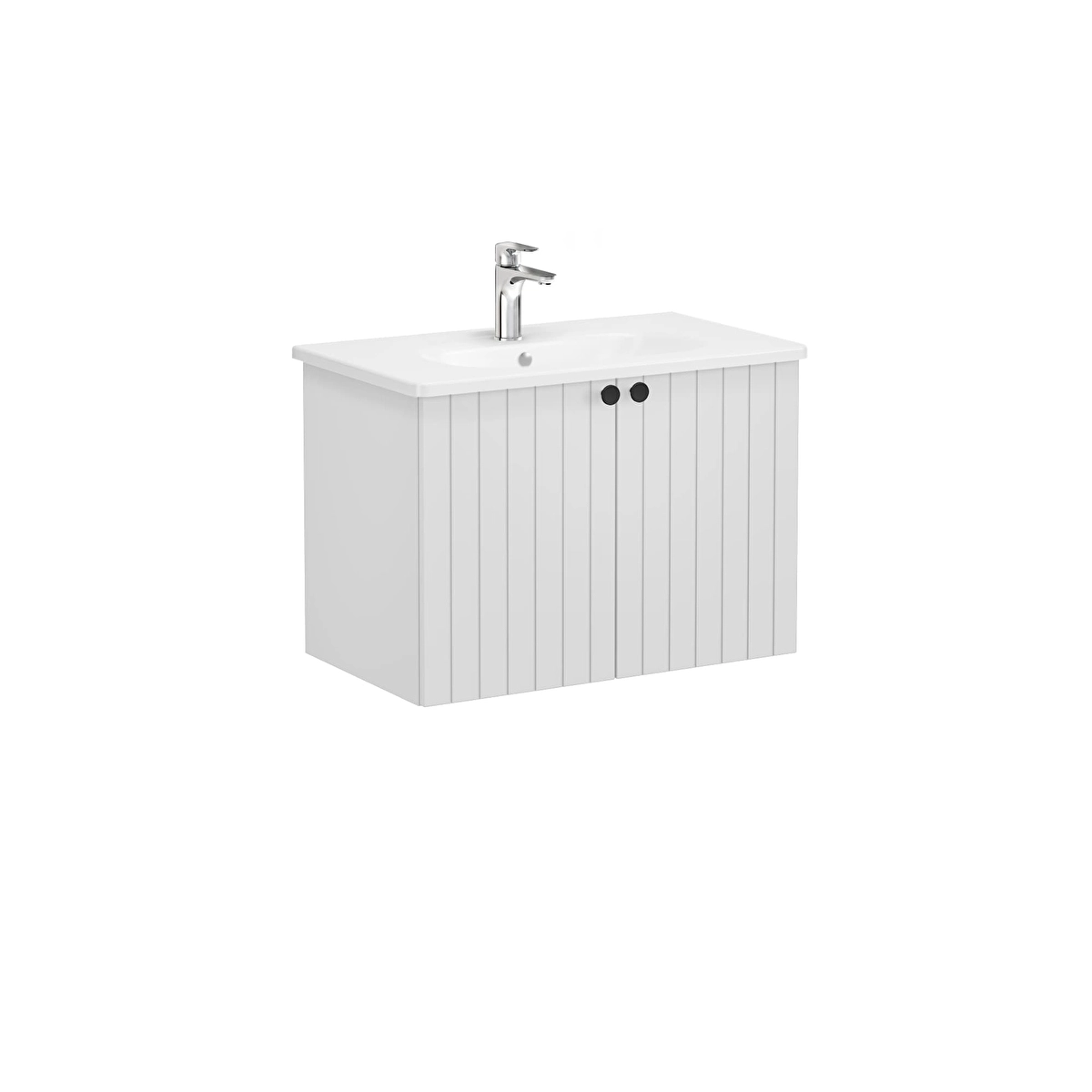Root Groove Lavabo Dolabı, Mat Açık Gri
