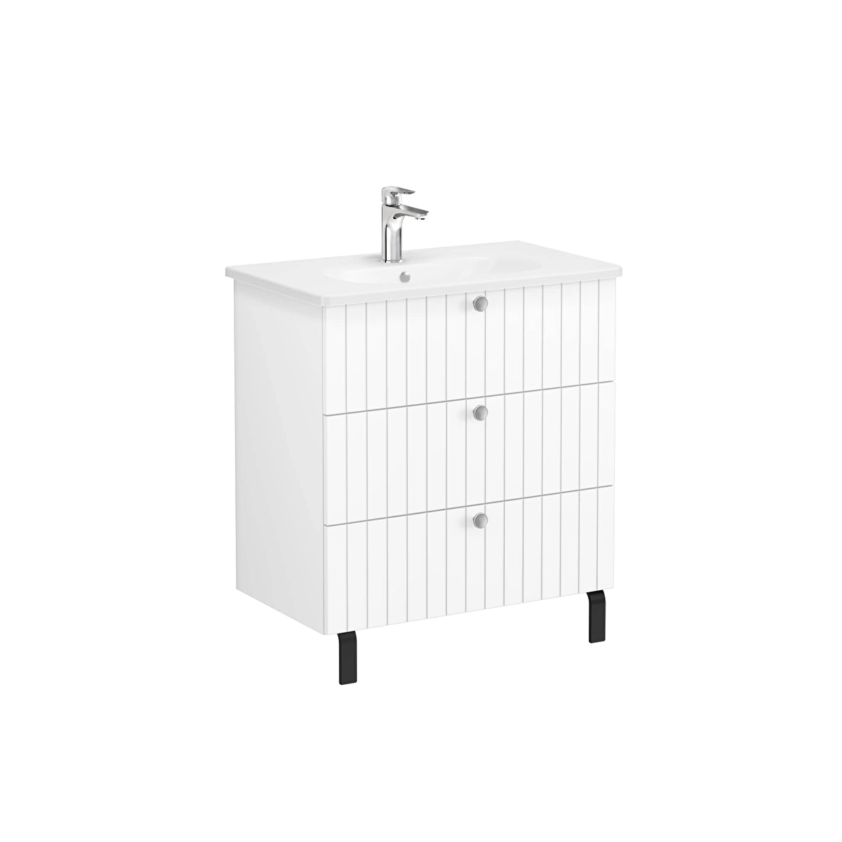 Root Groove Lavabo Dolabı, Mat gri
