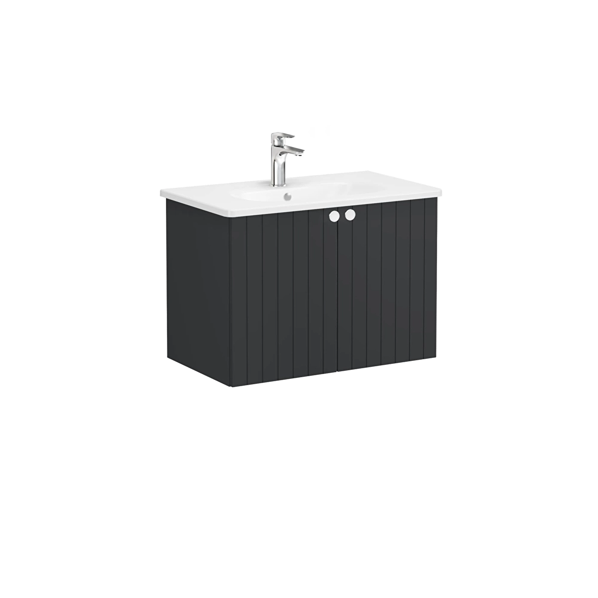Root Groove Lavabo Dolabı, Mat Grafit