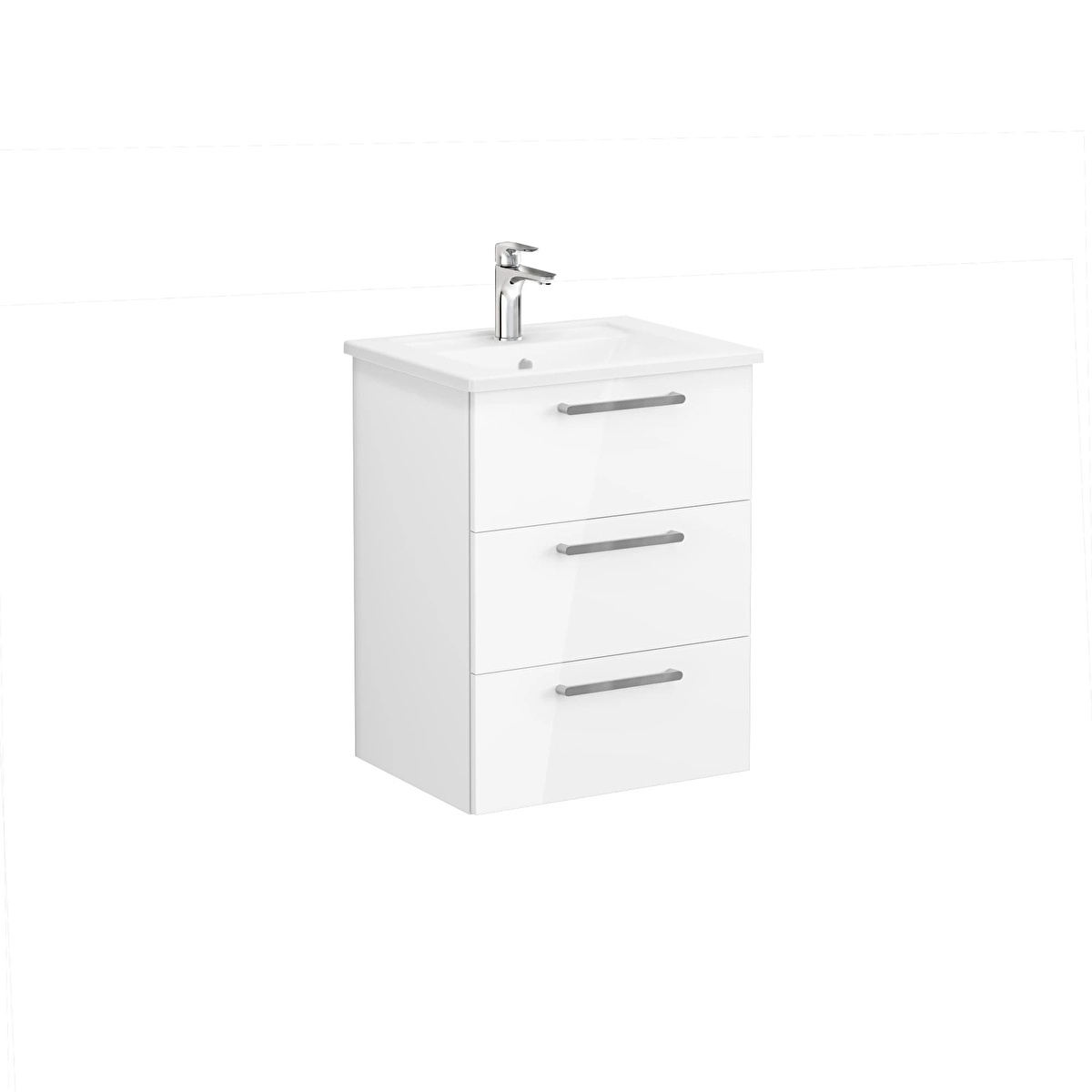 Root Groove Lavabo Dolabı, Mat Açık Gri