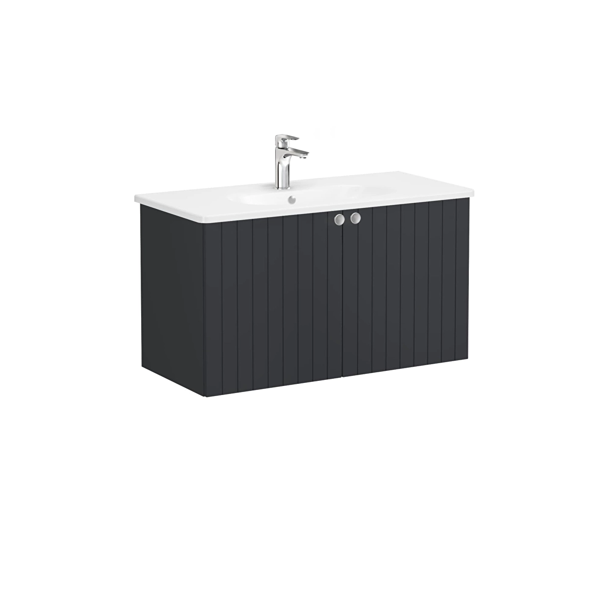 Root Groove Lavabo Dolabı, Mat Grafit