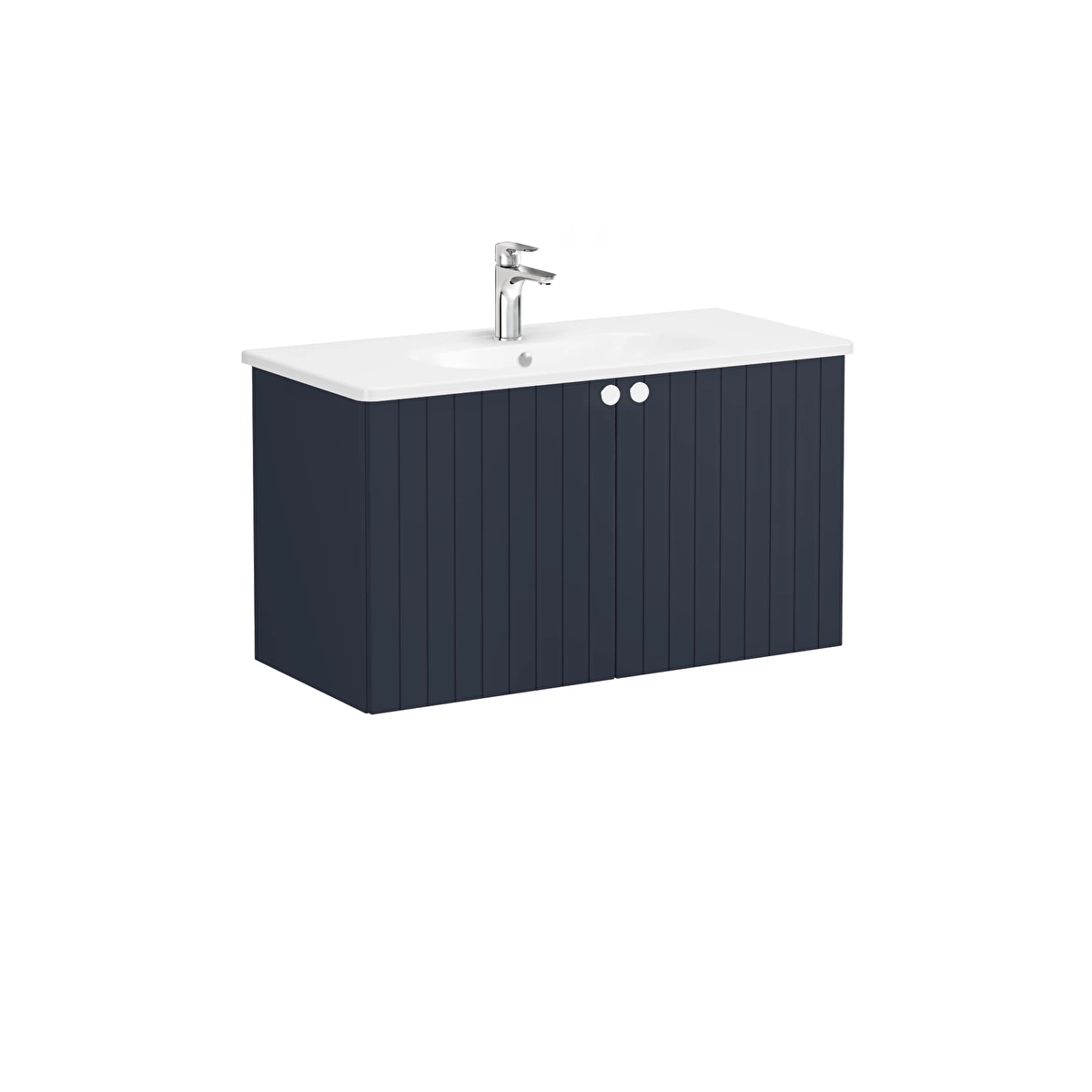 Root Groove Lavabo Dolabı, Mat Lacivert