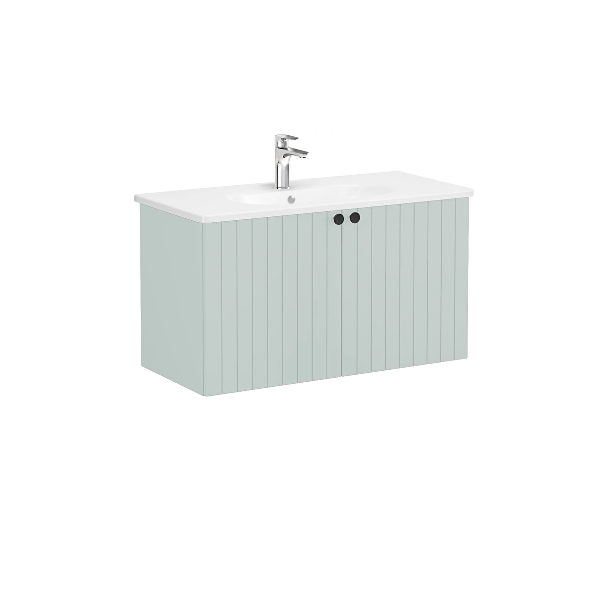 Root Groove Lavabo Dolabı, Mat Retro Yeşil