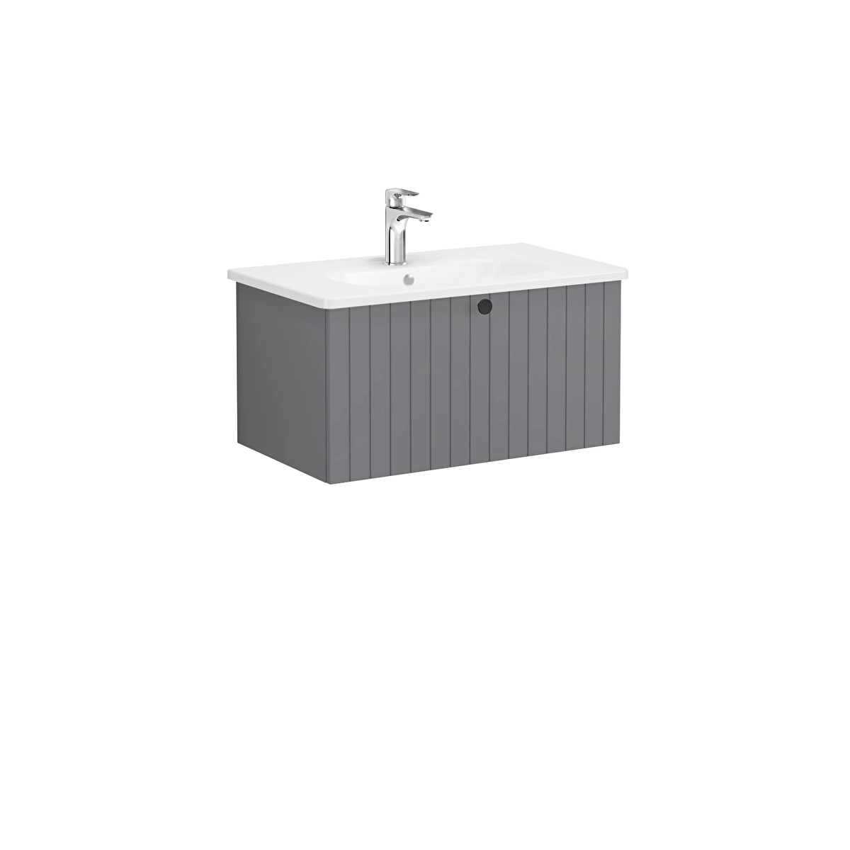 Root Groove Lavabo Dolabı, Mat gri