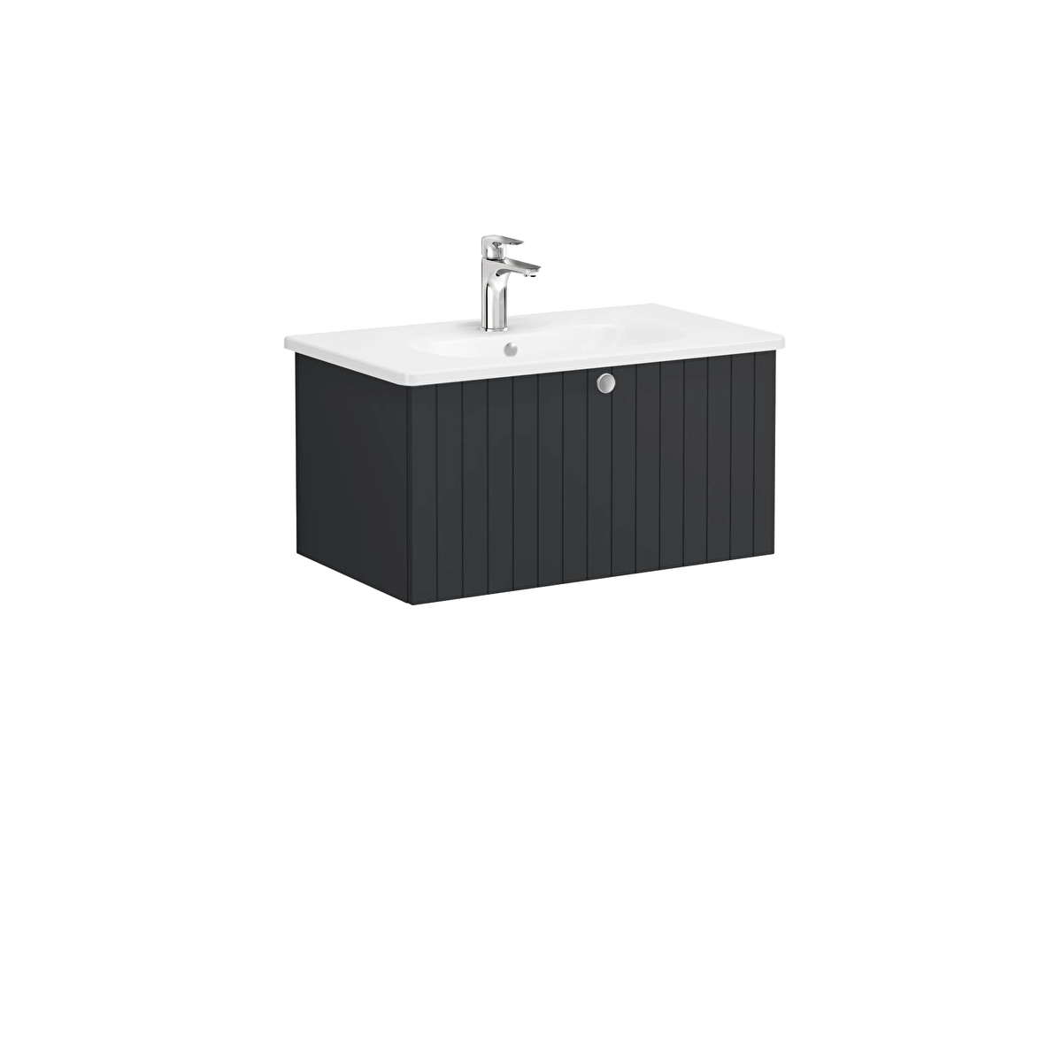 Root Groove Lavabo Dolabı, Mat Grafit