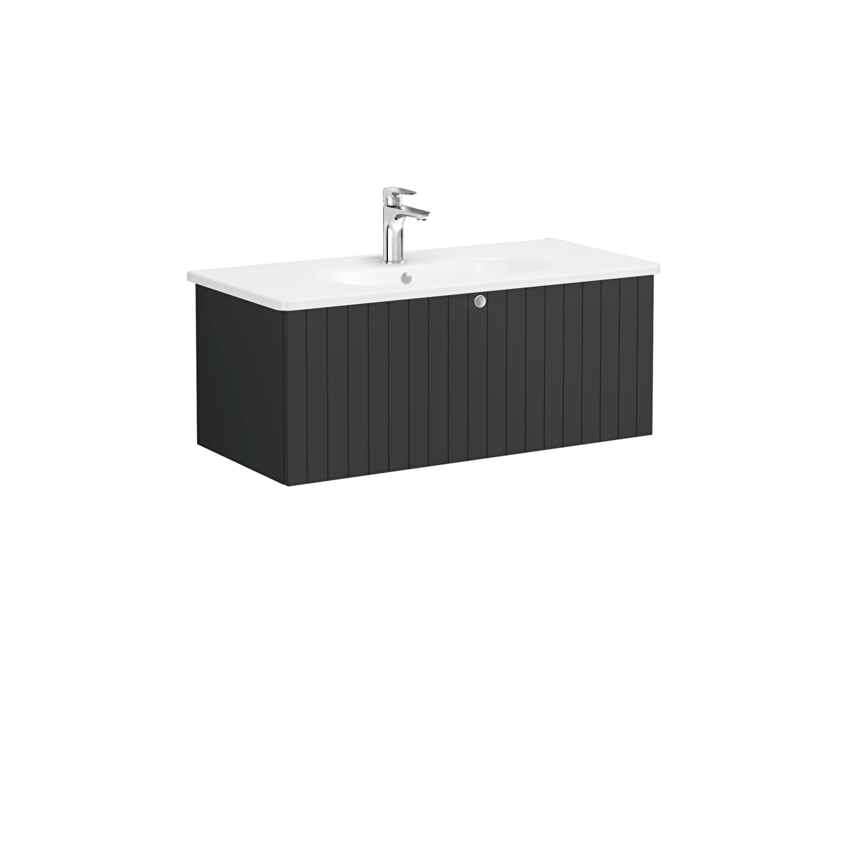 Root Groove Lavabo Dolabı, Mat Grafit