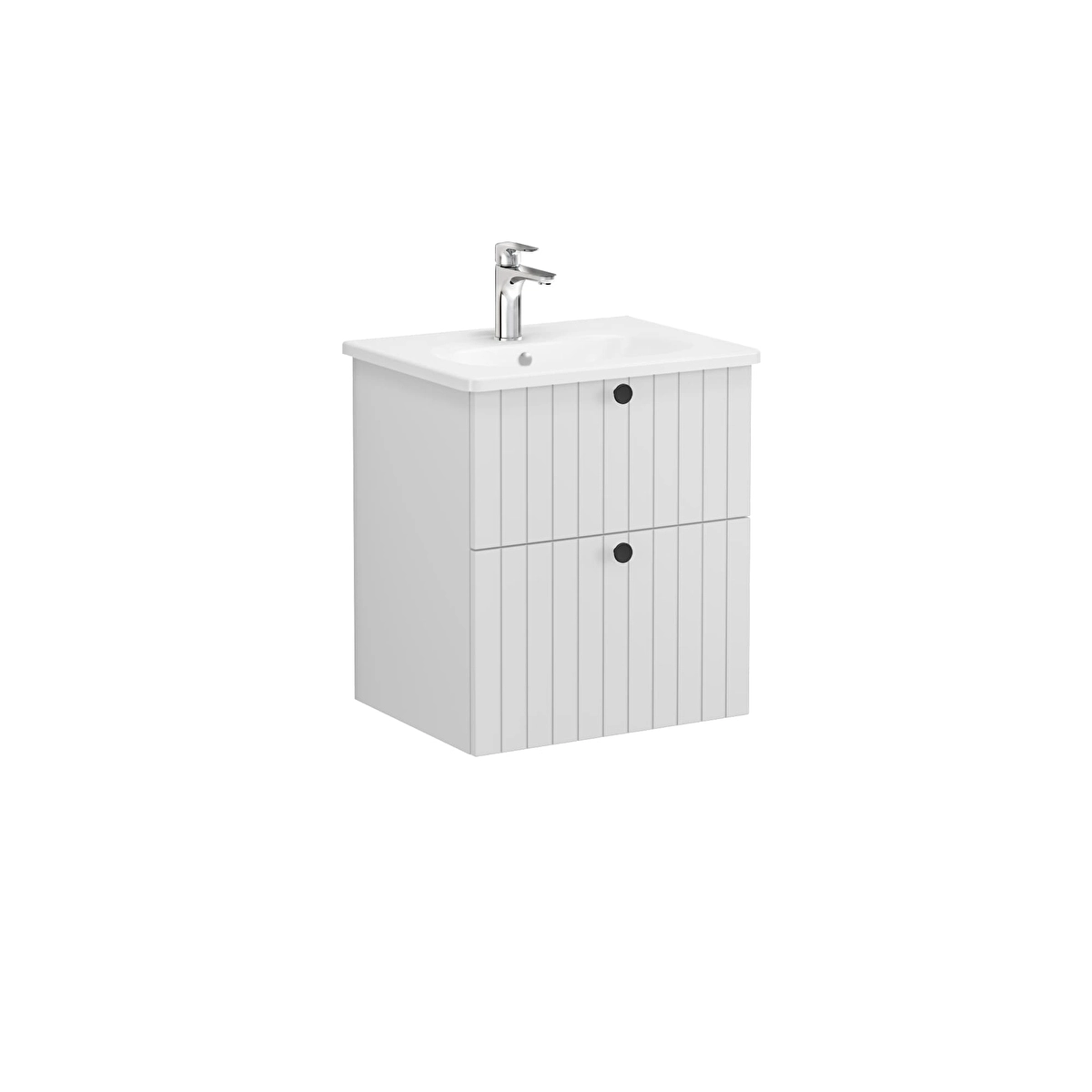Root Groove Lavabo Dolabı, Mat Açık Gri