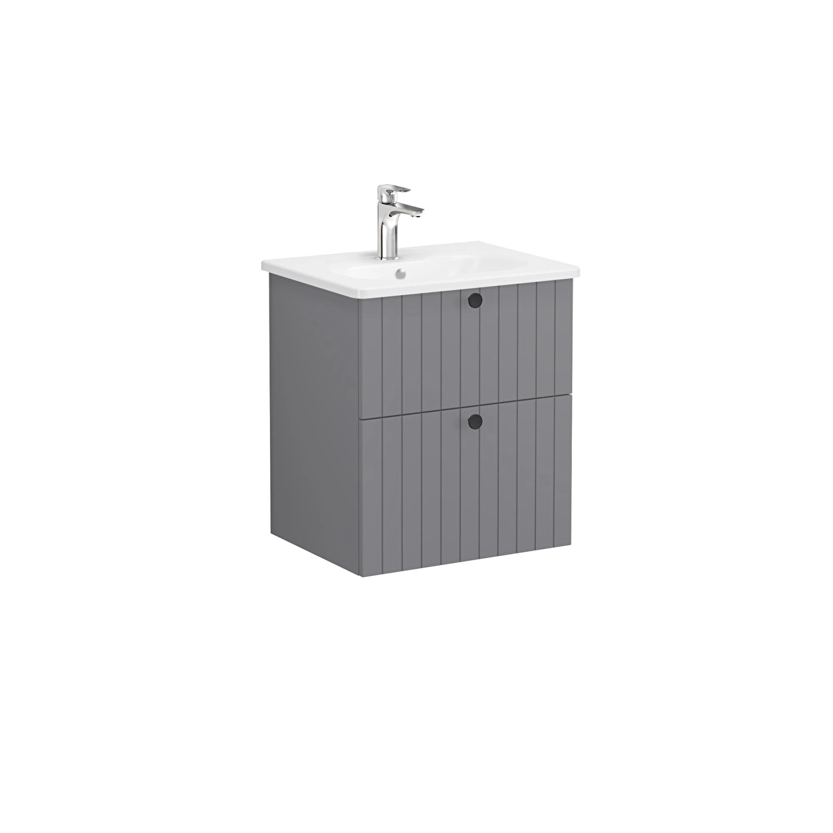 Root Groove Lavabo Dolabı, Mat gri