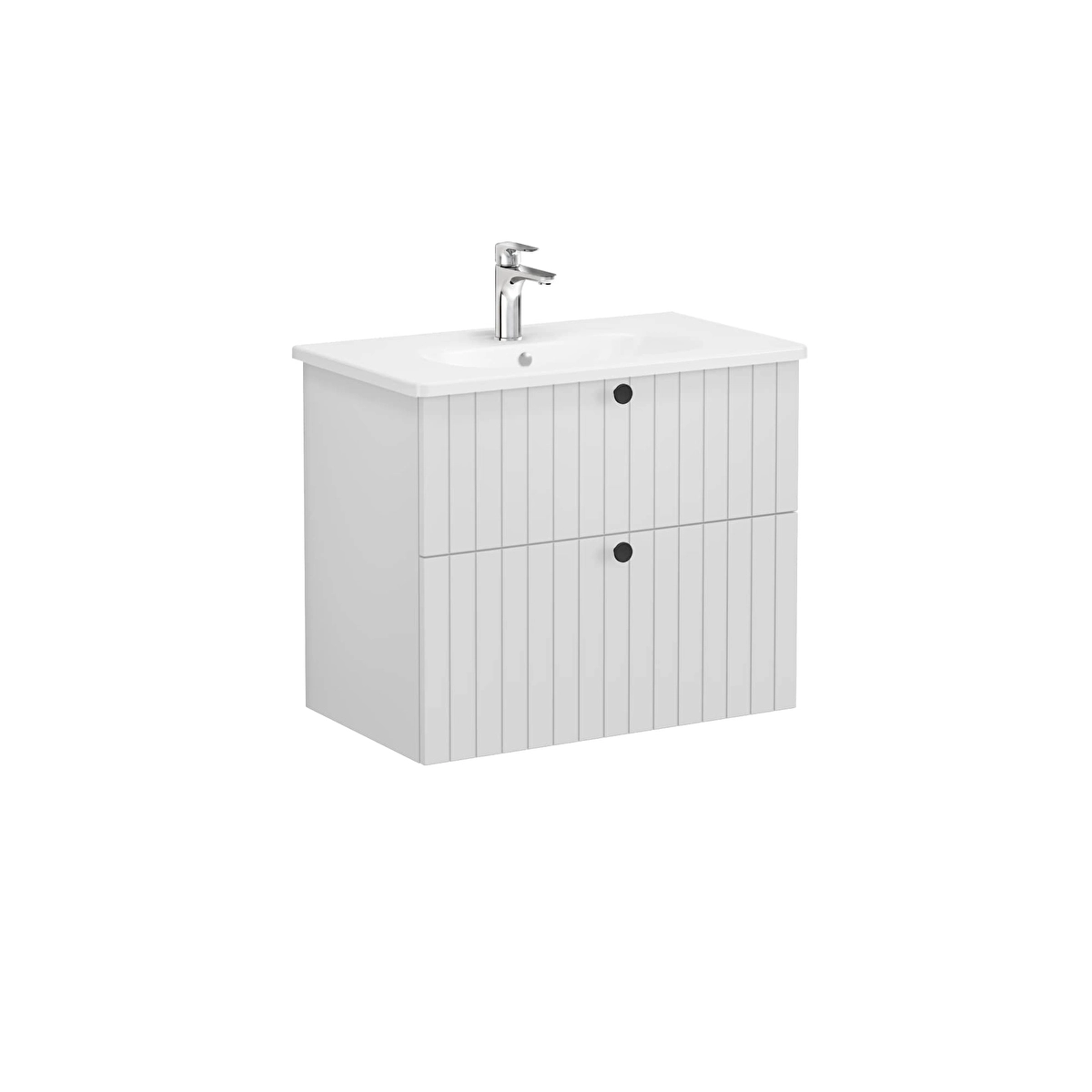 Root Groove Lavabo Dolabı, Mat Açık Gri