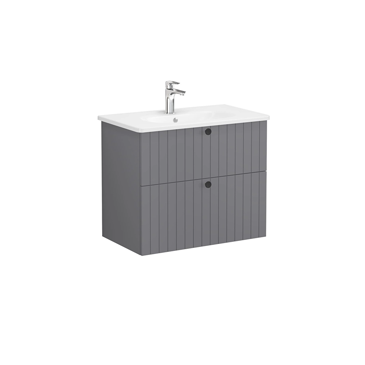Root Groove Lavabo Dolabı, Mat gri