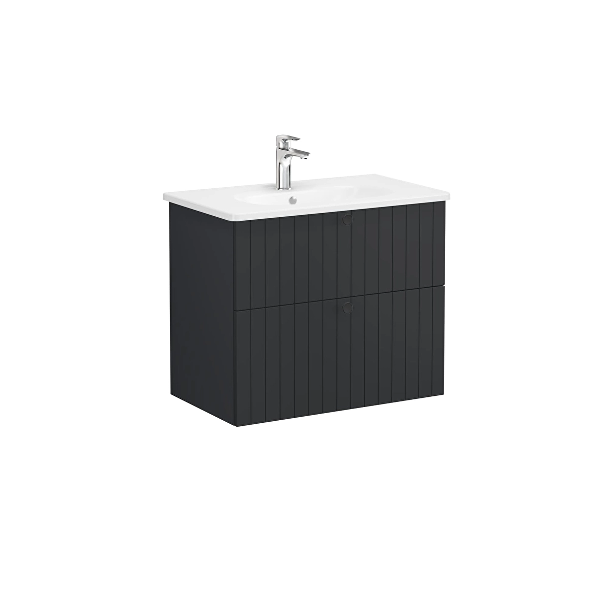 Root Groove Lavabo Dolabı, Mat Grafit