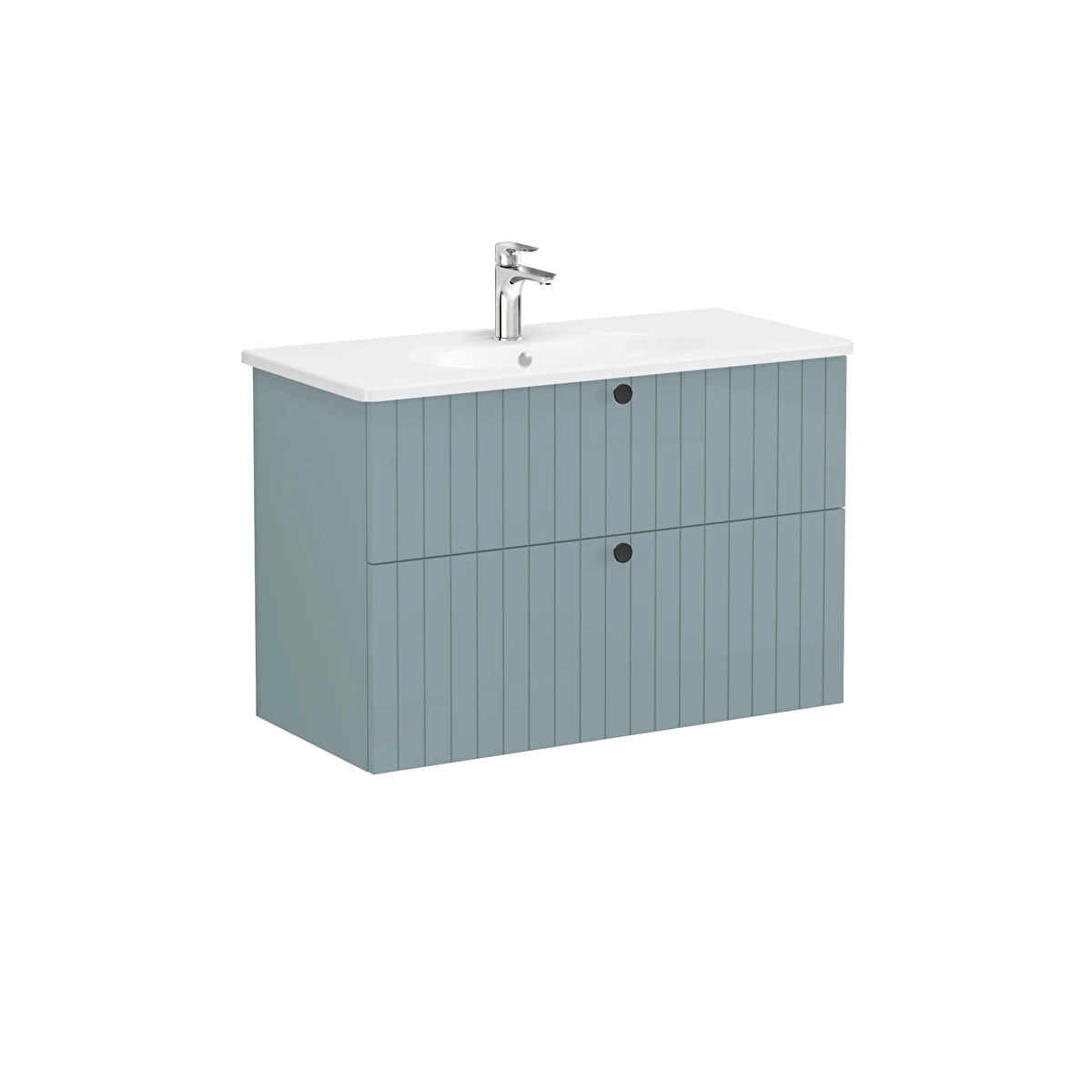 Root Groove Lavabo Dolabı, Mat Fiyord Yeşili