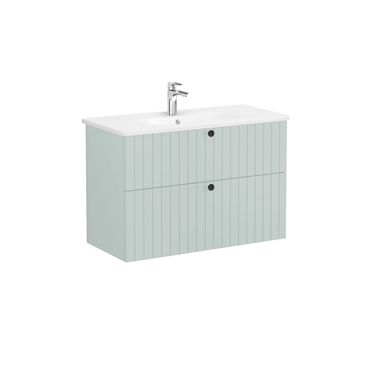 Root Groove Lavabo Dolabı, Mat Retro Yeşil