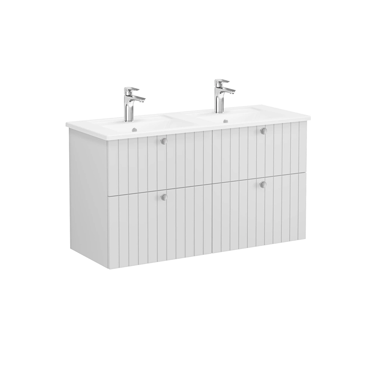 Root Groove Lavabo Dolabı, Mat Açık Gri