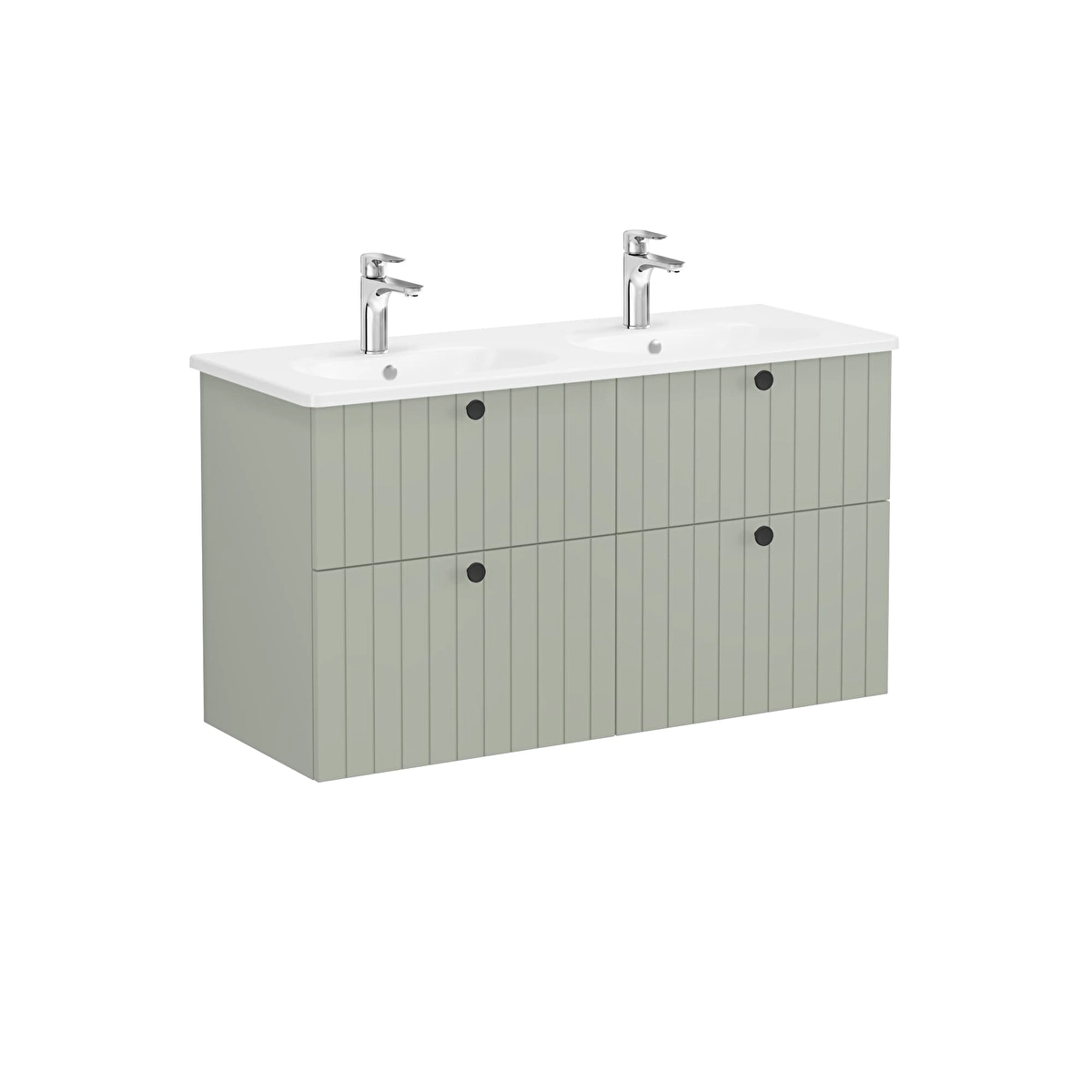 Root Groove Lavabo Dolabı, Mat Retro Yeşil