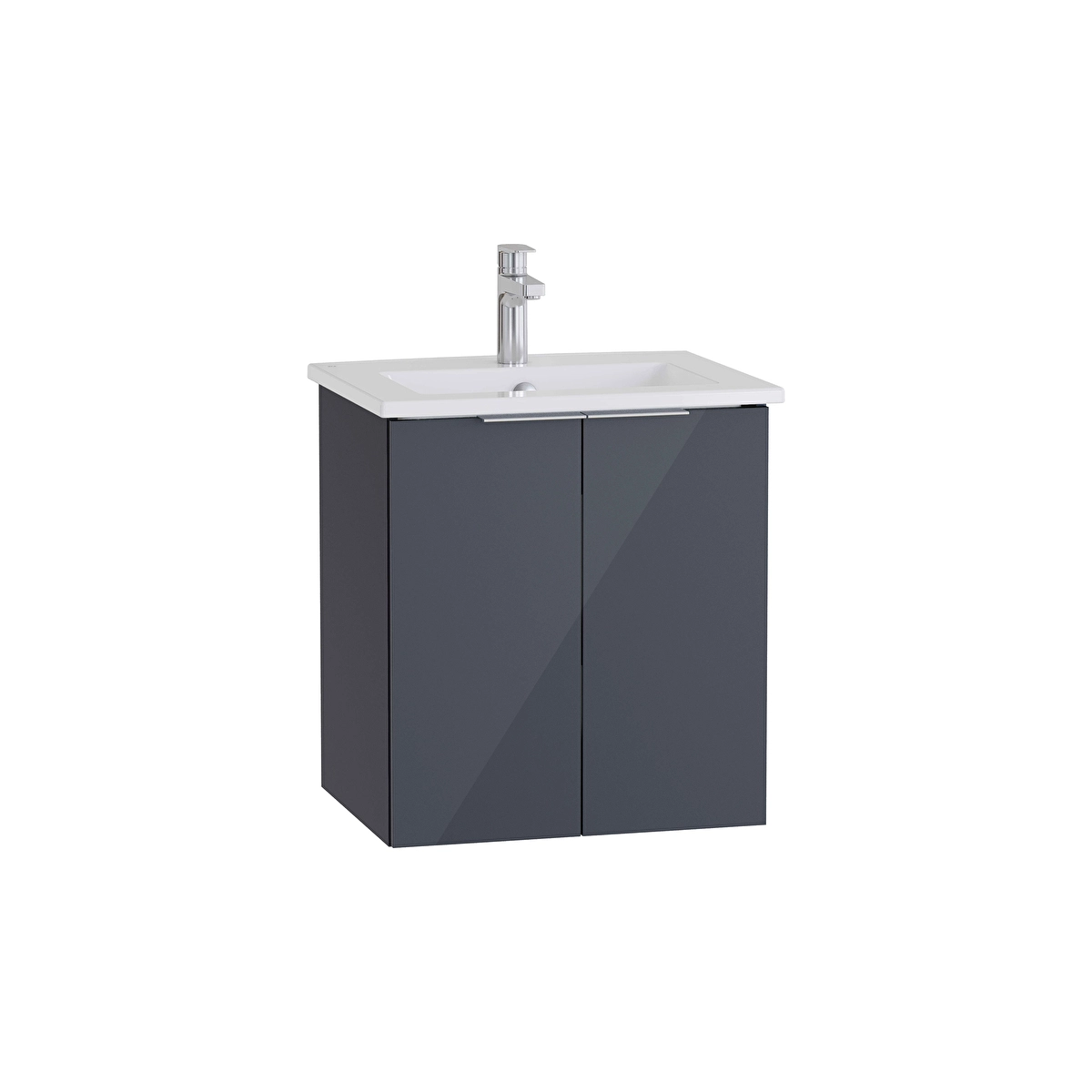 Mia Plus Square Lavabo Dolabı, Parlak Antrasit