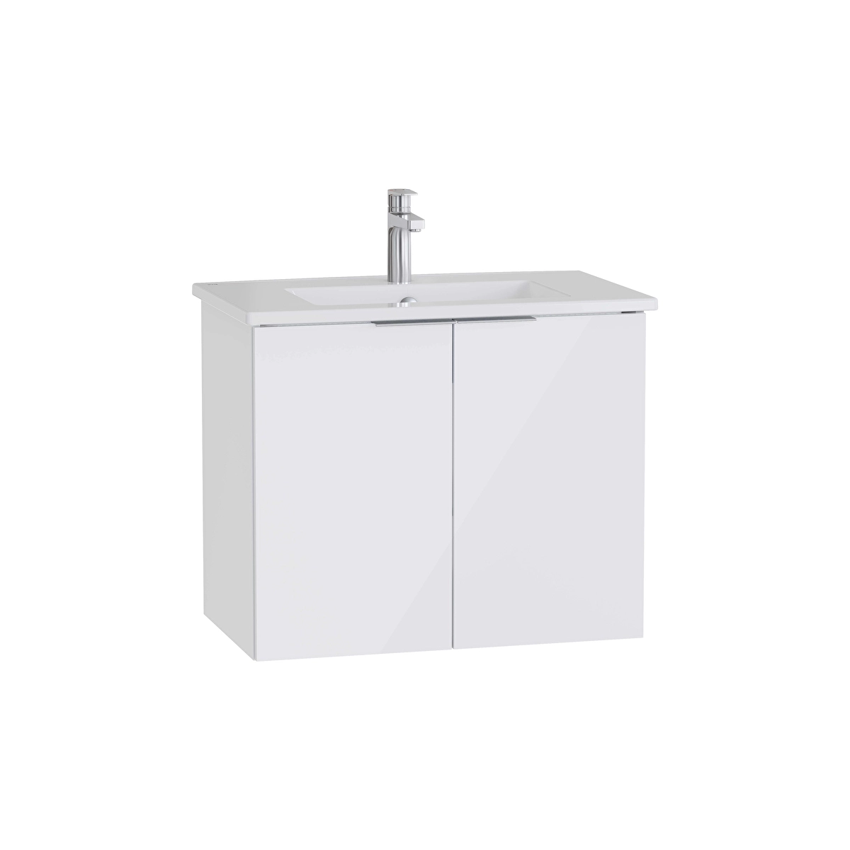 Mia Plus Square Lavabo Dolabı, Parlak Beyaz