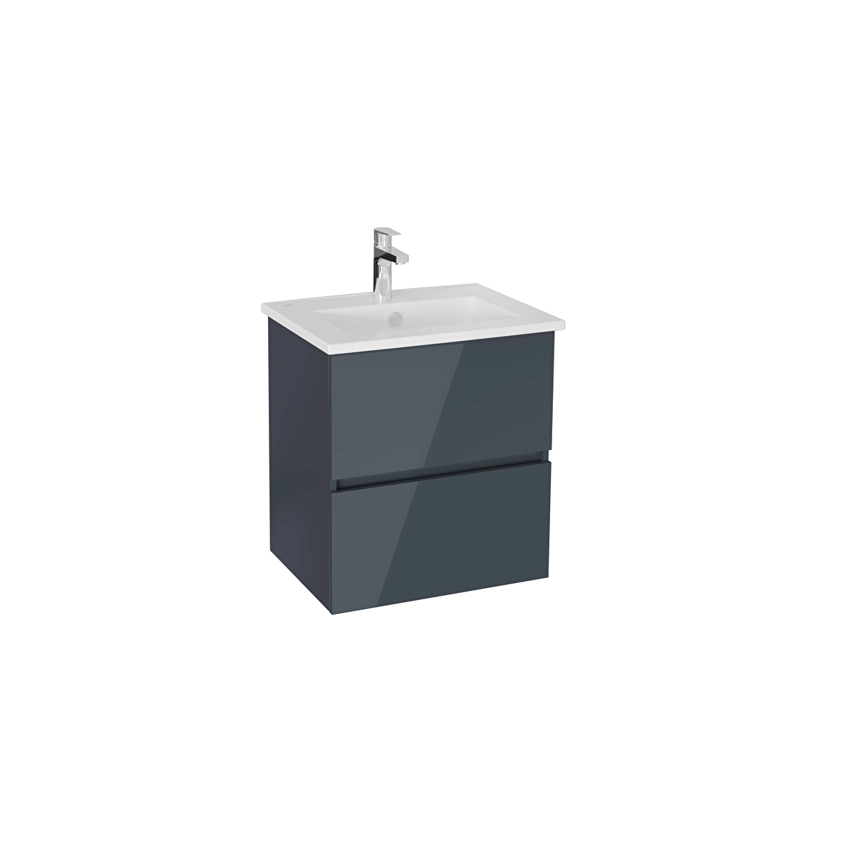 Mia Plus Square Lavabo Dolabı, Parlak Antrasit