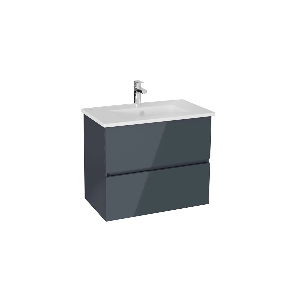Mia Plus Square Lavabo Dolabı, Parlak Antrasit