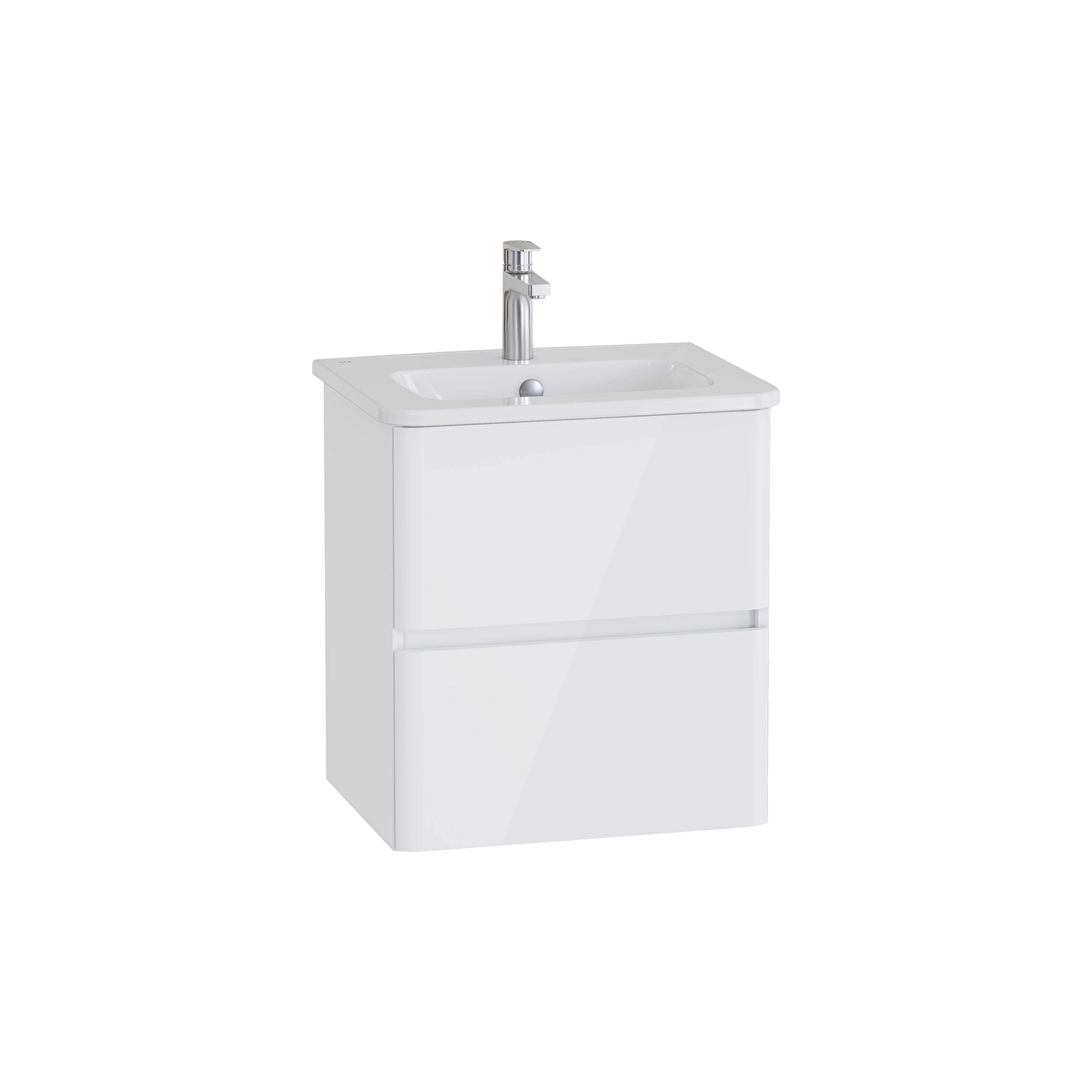 Mia Plus Round Lavabo Dolabı, Parlak Beyaz