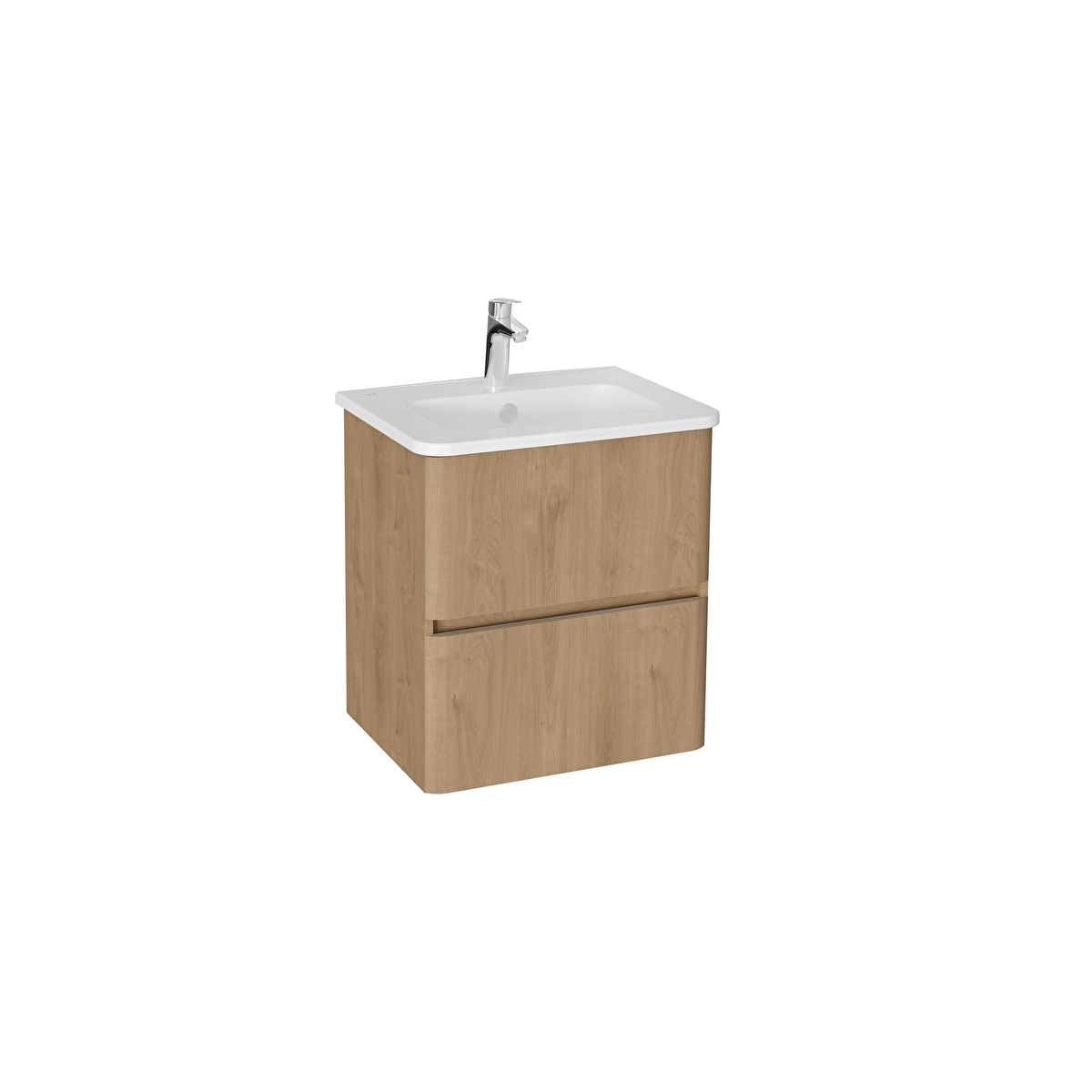 Mia Plus Round Lavabo Dolabı, Altın Meşe