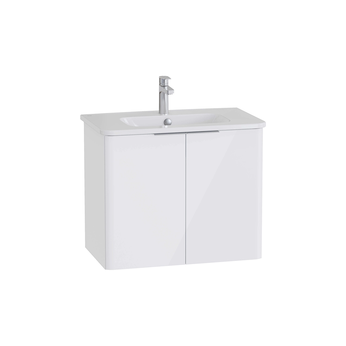 Mia Plus Round Lavabo Dolabı, Parlak Beyaz
