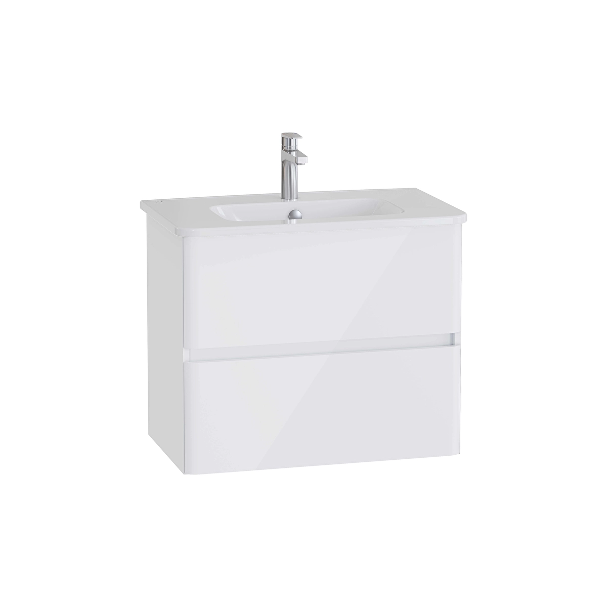 Mia Plus Round Lavabo Dolabı, Parlak Beyaz
