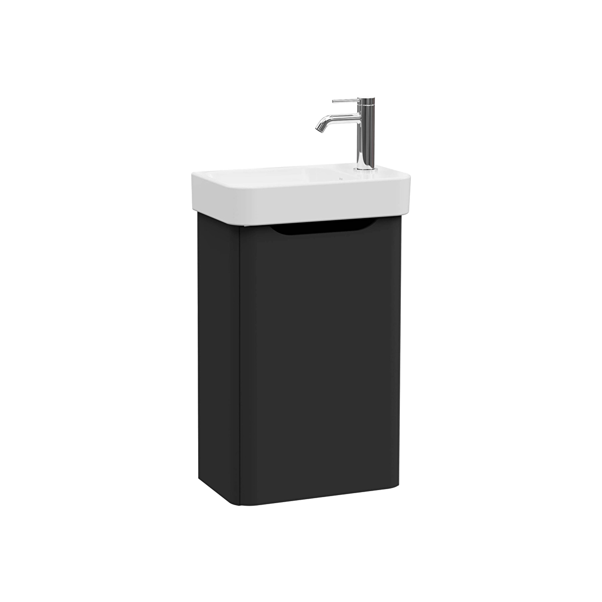 Integra Round Lavabo Dolabı, Mat Grafit