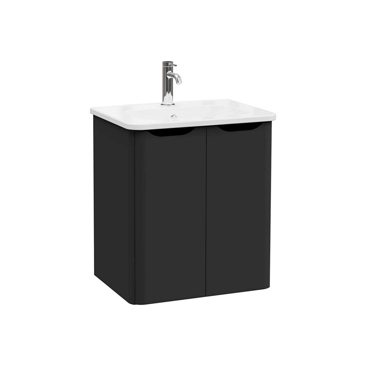 Integra Round Lavabo Dolabı, Mat Grafit