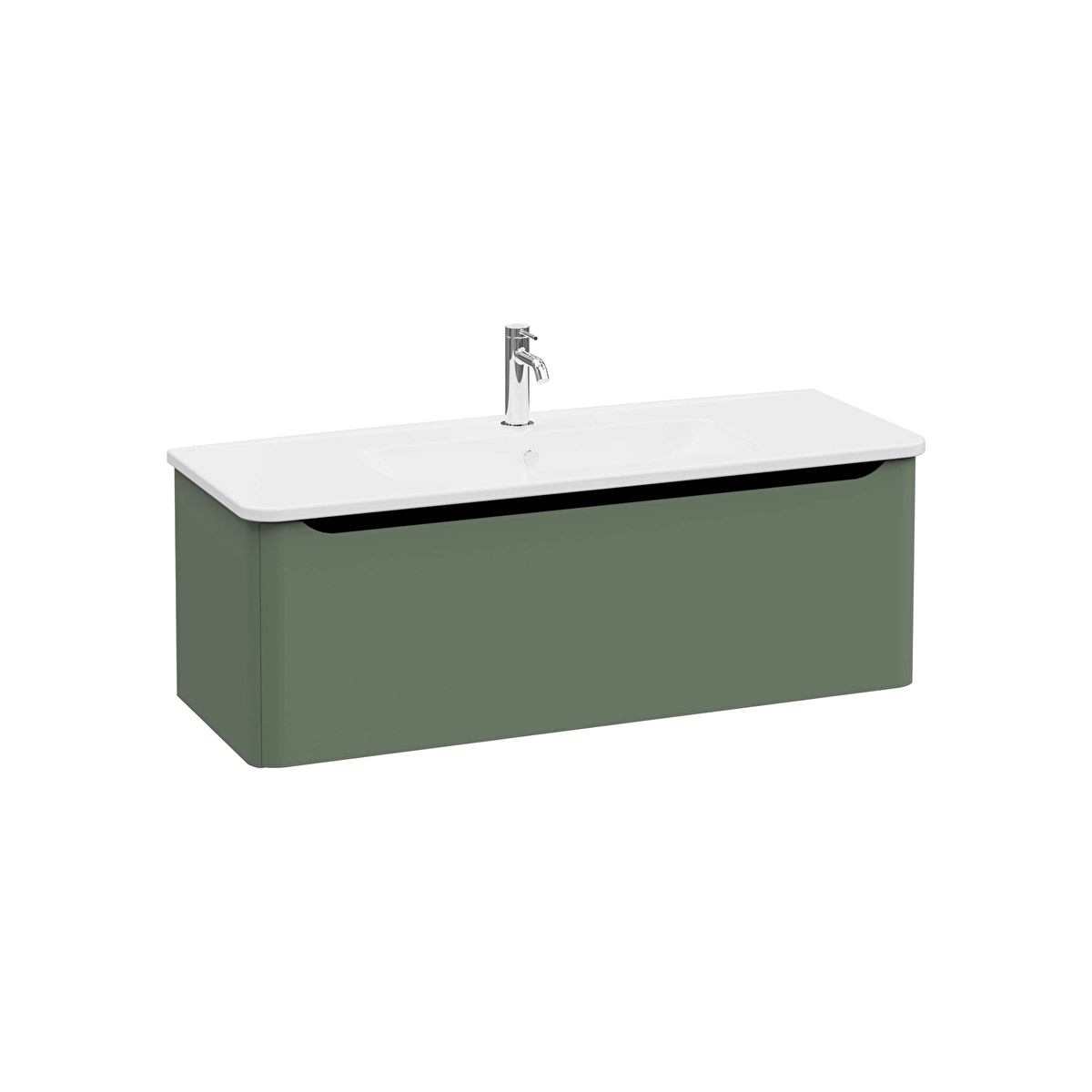 Integra Round Lavabo Dolabı, Mat Yeşil