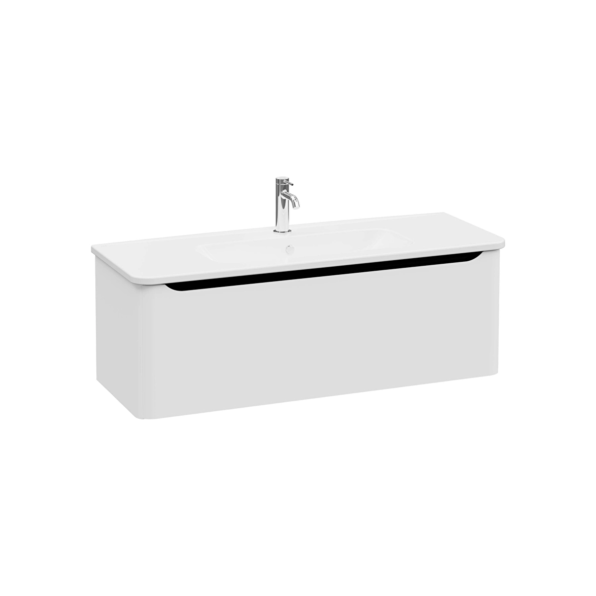 Integra Round Lavabo Dolabı, Mat Açık Gri