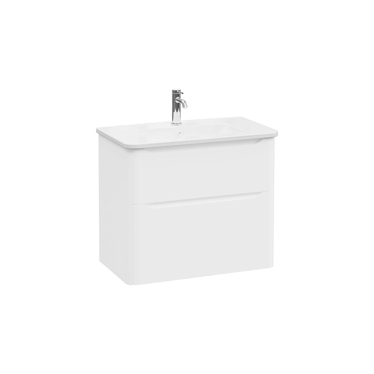 Integra Round Lavabo Dolabı, Mat Beyaz
