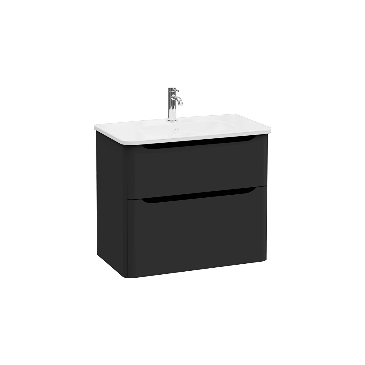 Integra Round Lavabo Dolabı, Mat Grafit
