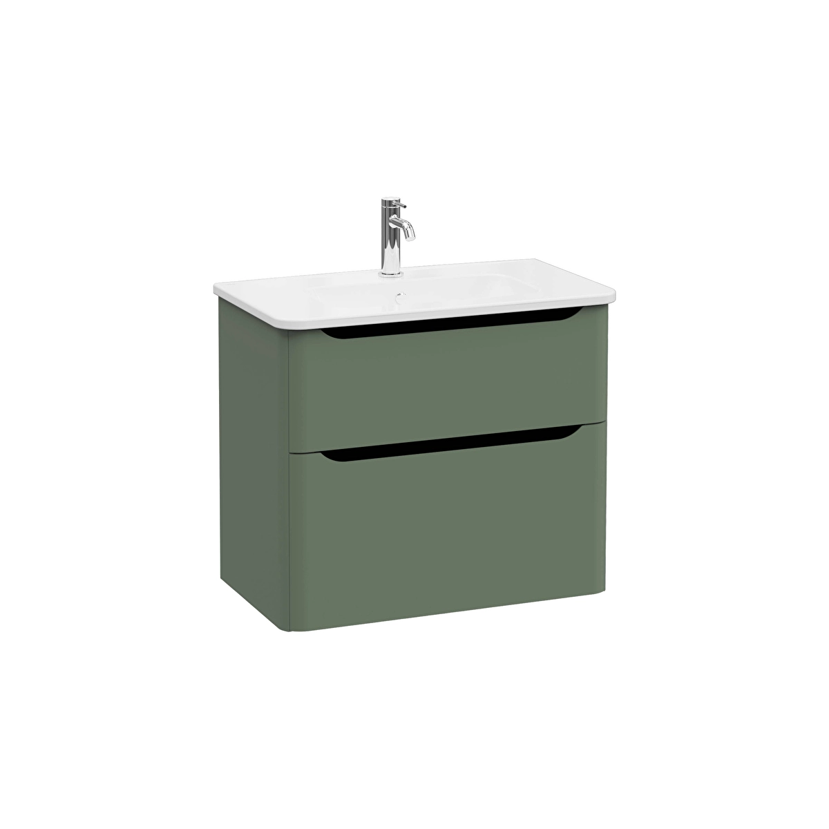 Integra Round Lavabo Dolabı, Mat Yeşil