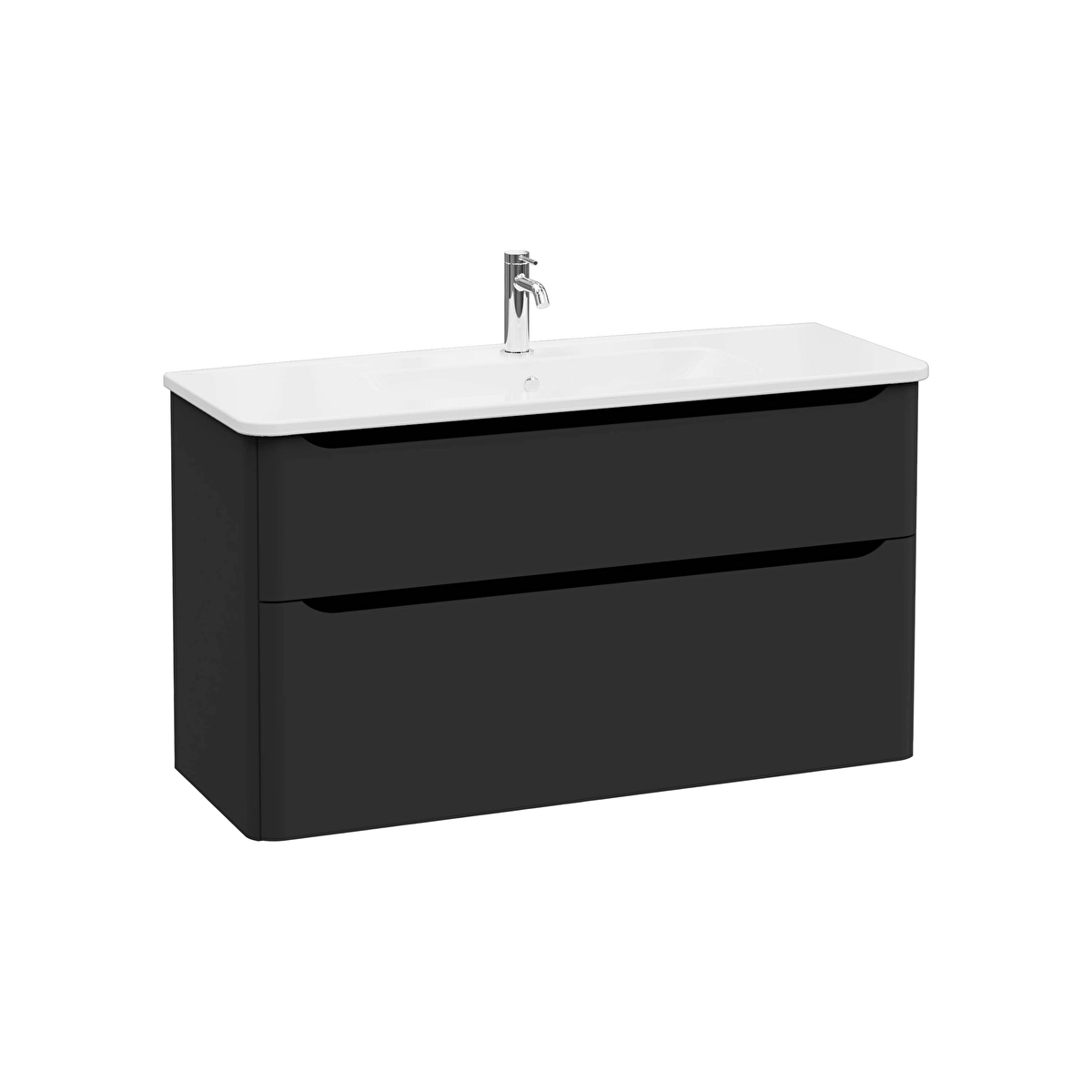 Integra Round Lavabo Dolabı, Mat Grafit