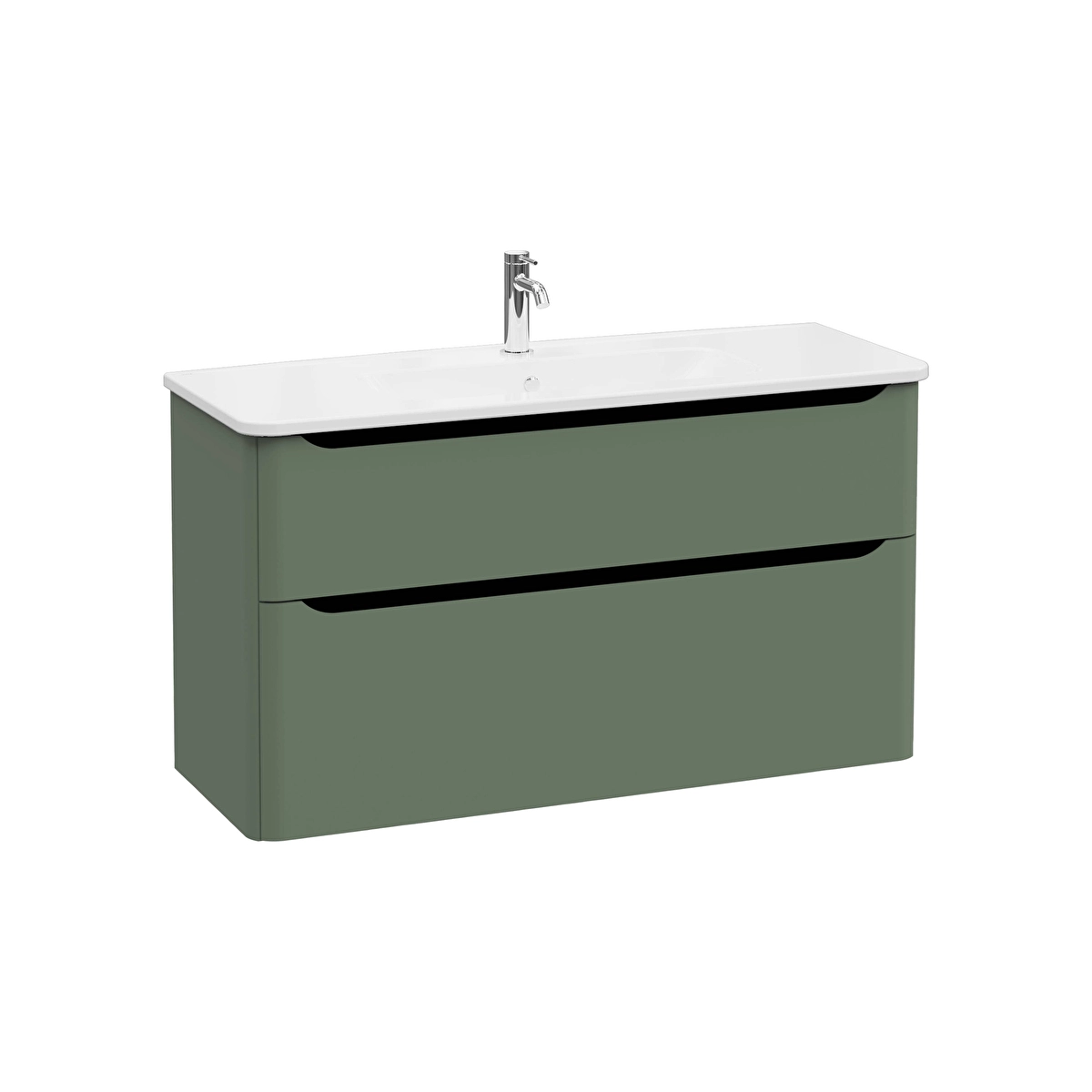 Integra Round Lavabo Dolabı, Mat Yeşil