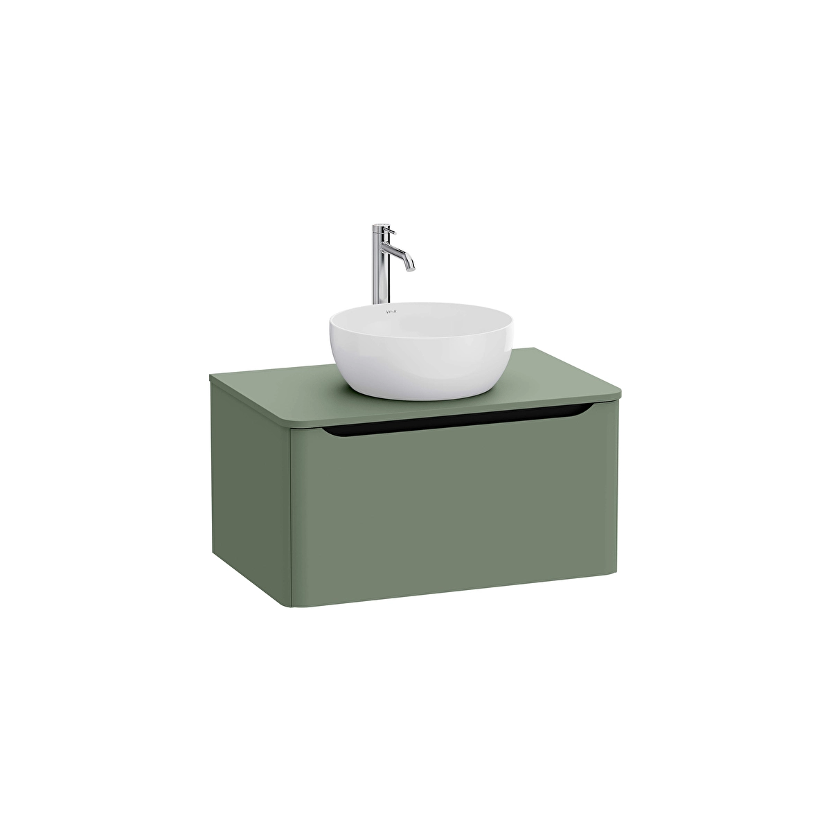 Integra Round Lavabo Dolabı, Mat Yeşil