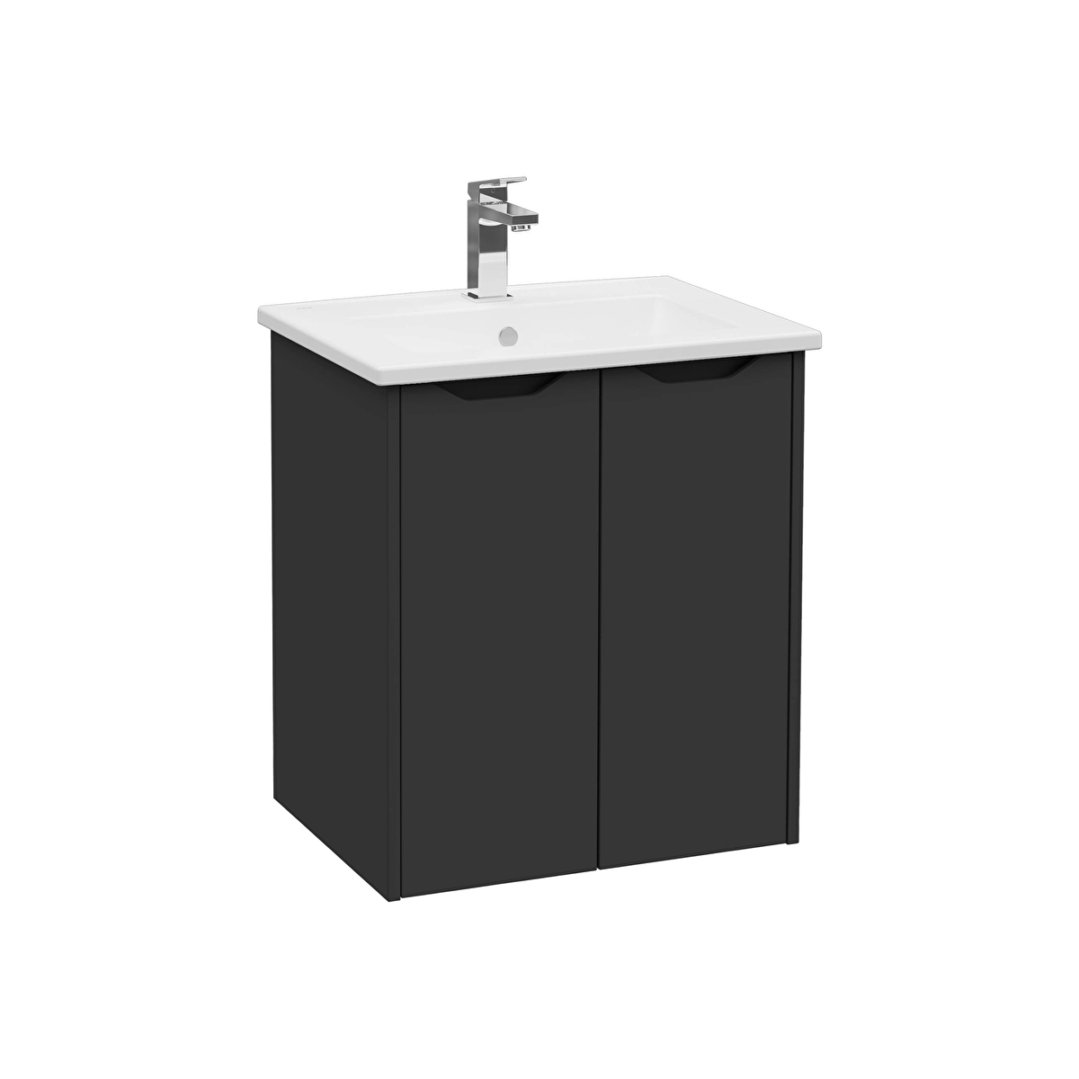 Integra Square Lavabo Dolabı, Mat Grafit