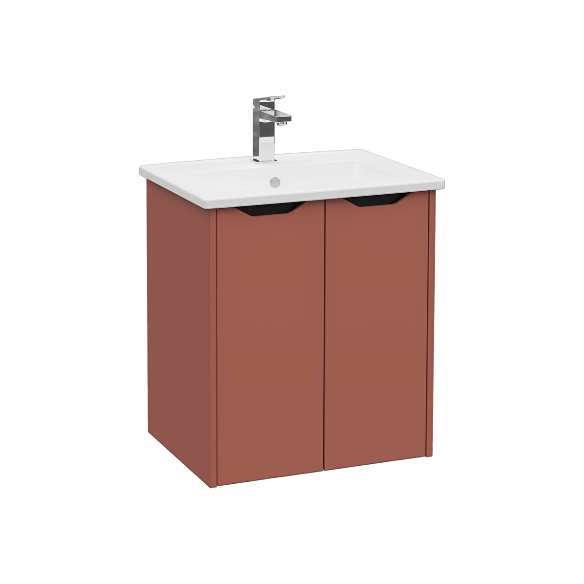 Integra Square Lavabo Dolabı, Mat Kırmızı