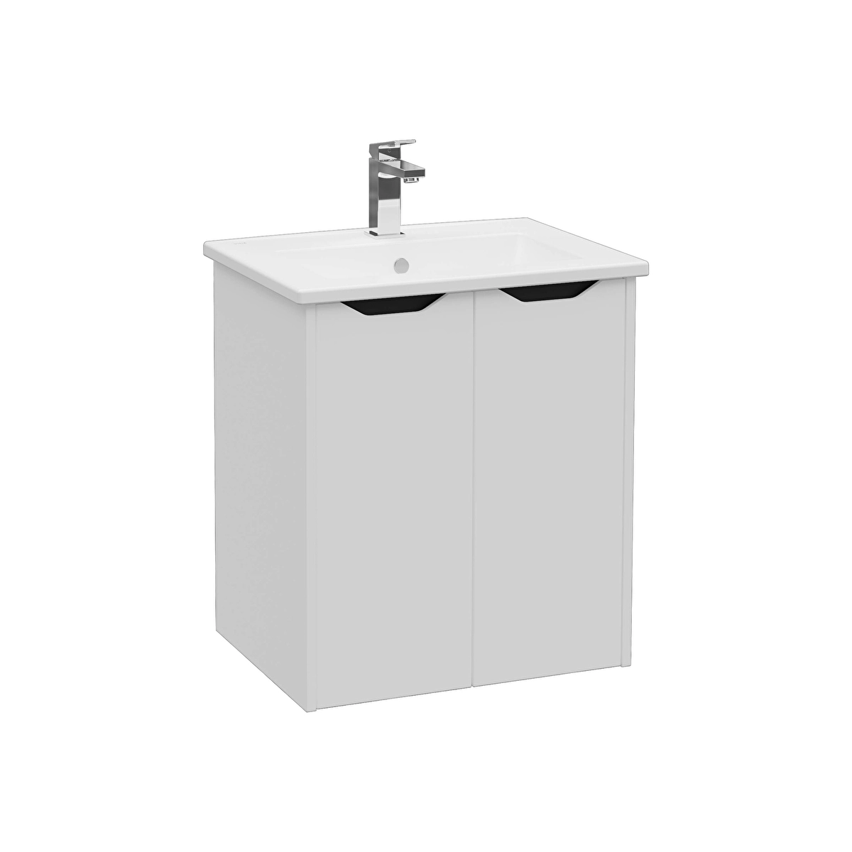 Integra Square Lavabo Dolabı, Mat Açık Gri
