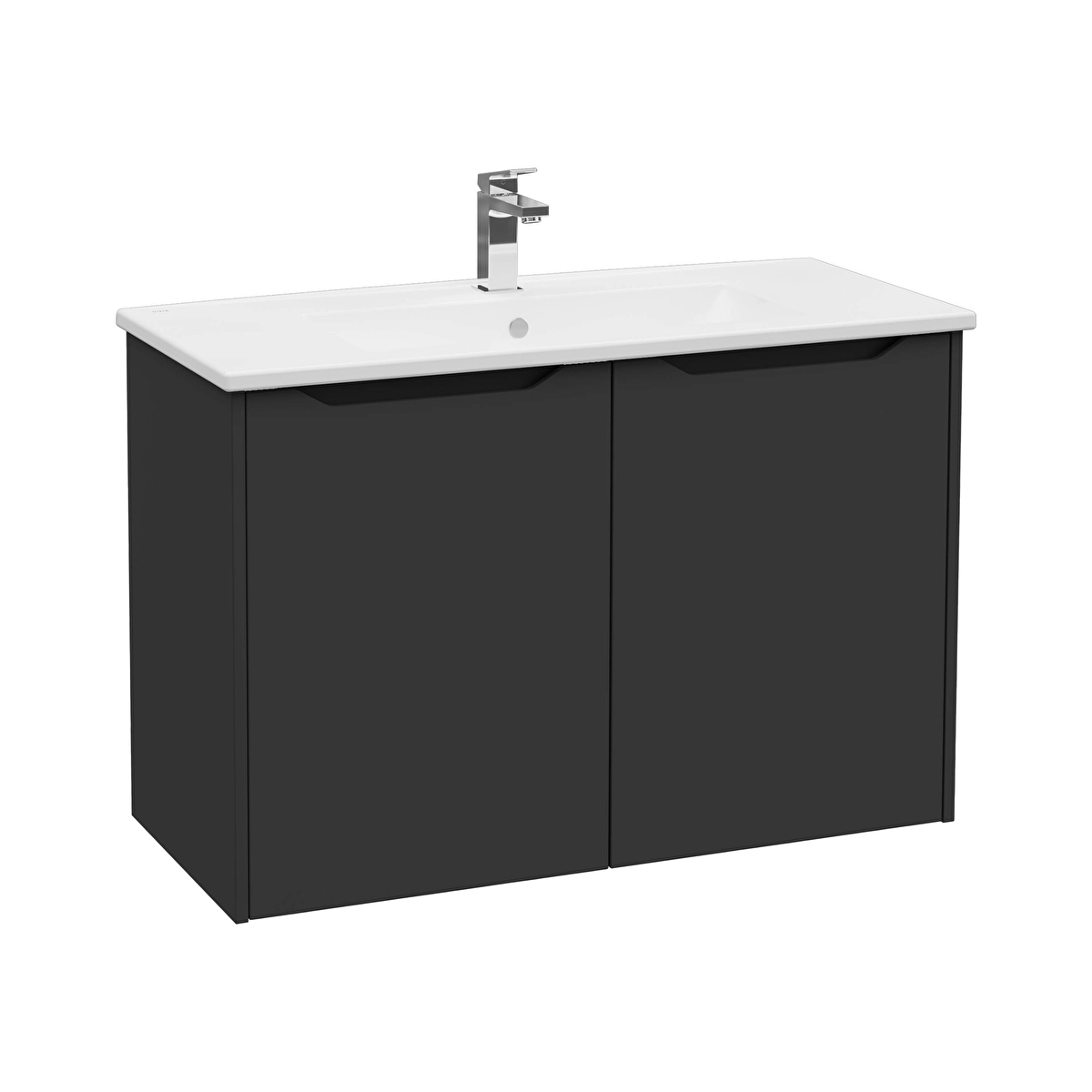 Integra Square Lavabo Dolabı, Mat Grafit