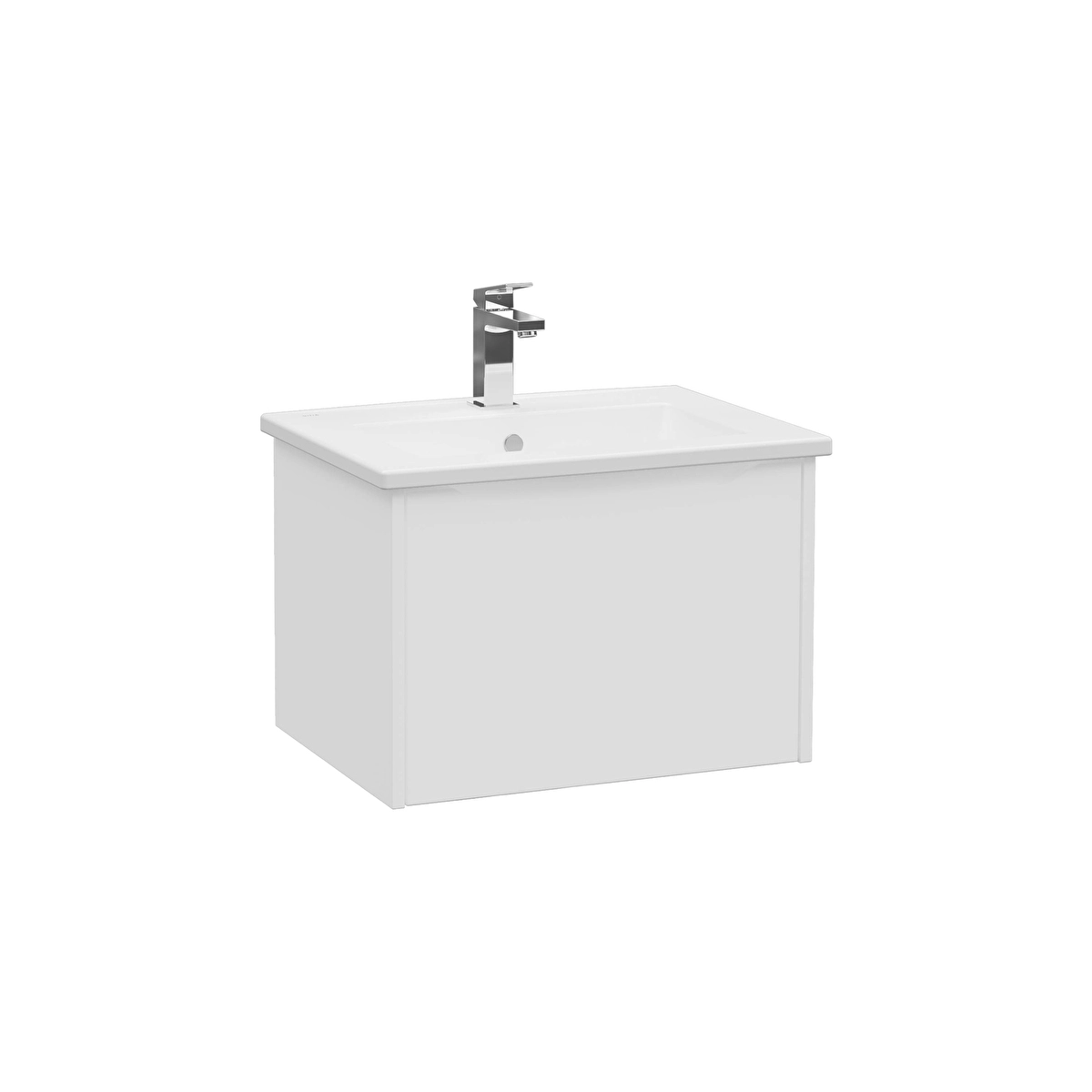 Integra Square Lavabo Dolabı, Mat Beyaz
