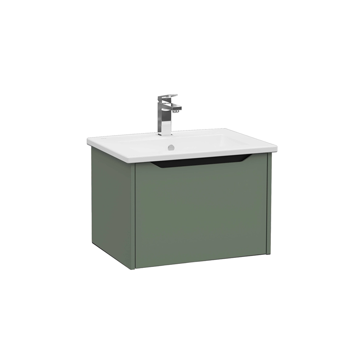 Integra Square Lavabo Dolabı, Mat Yeşil