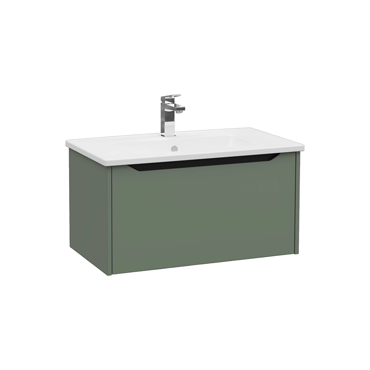 Integra Square Lavabo Dolabı, Mat Yeşil